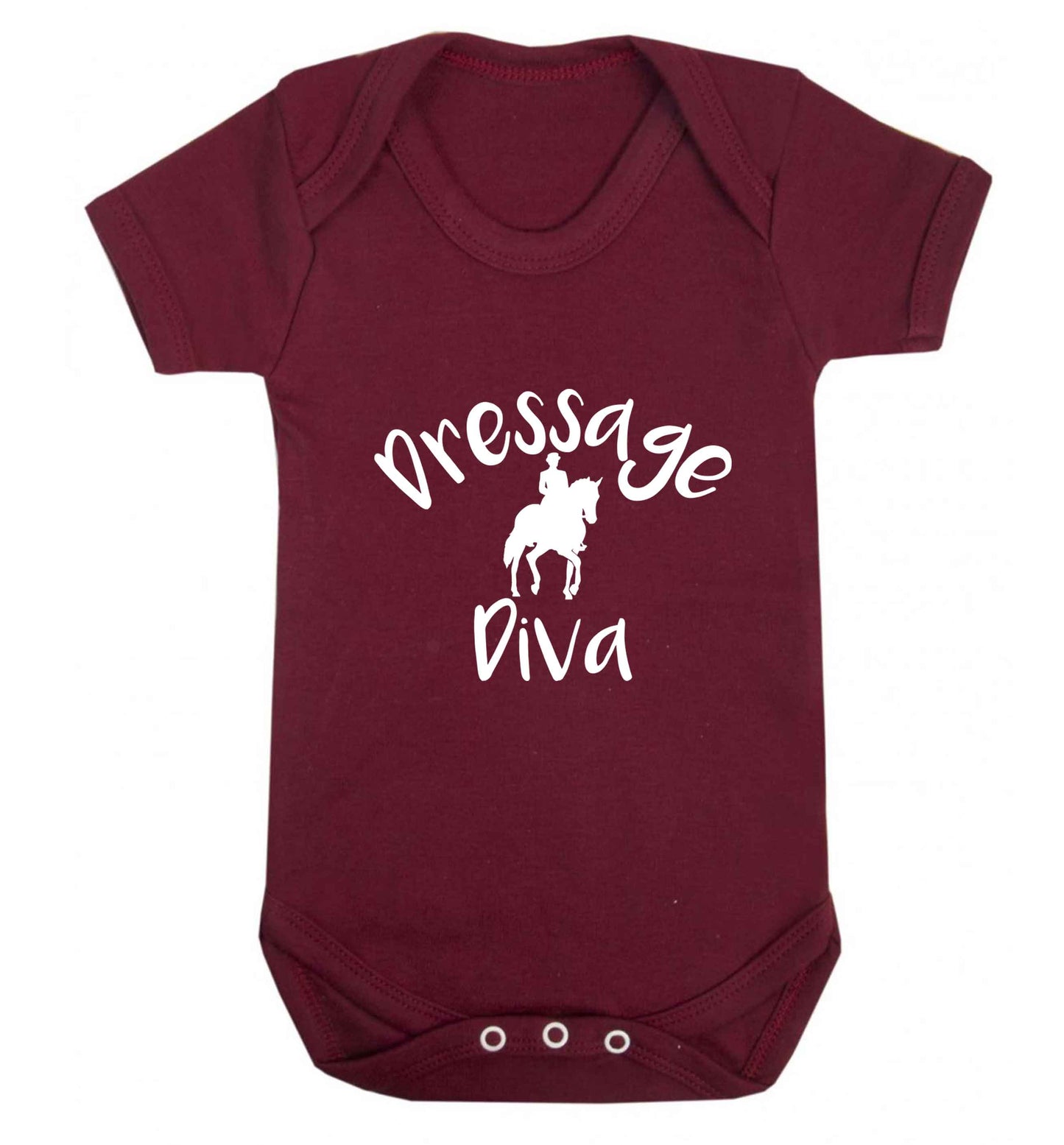 Dressage diva baby vest maroon 18-24 months