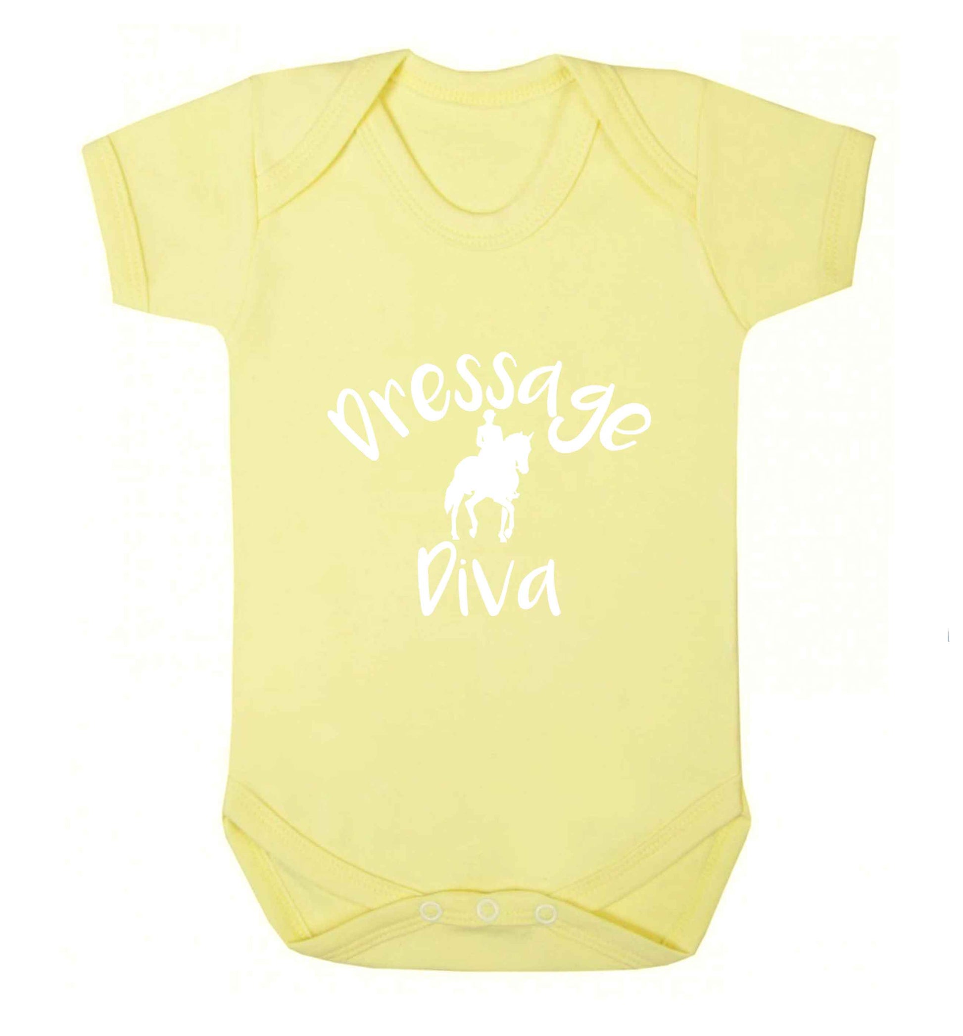 Dressage diva baby vest pale yellow 18-24 months