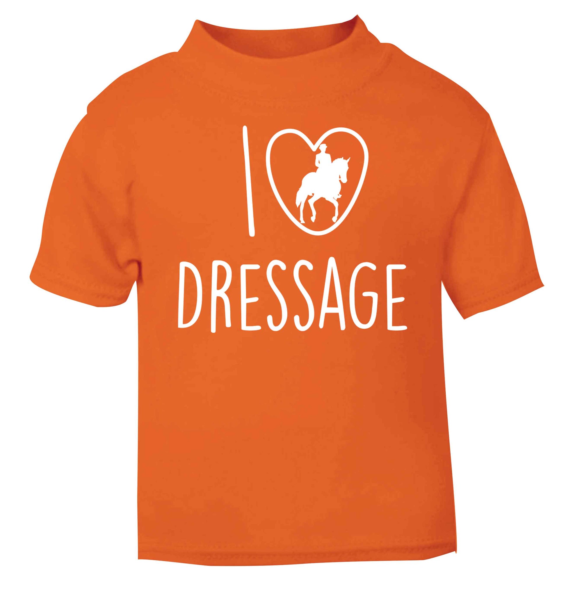 I love dressage orange baby toddler Tshirt 2 Years