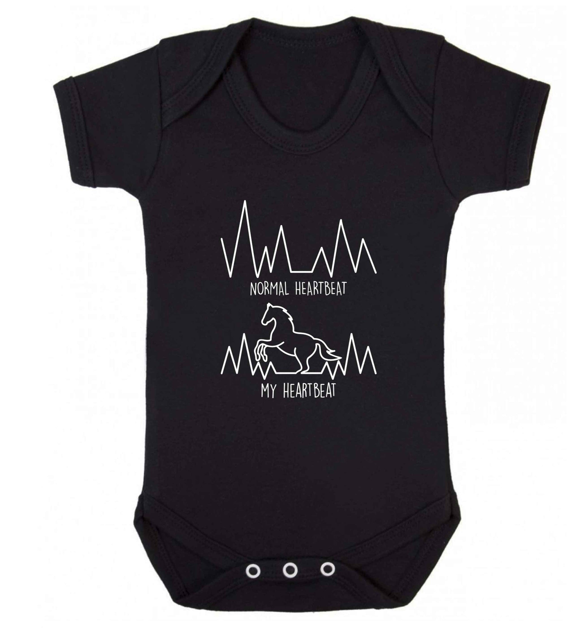 Horse - Normal heartbeat my heartbeat baby vest black 18-24 months
