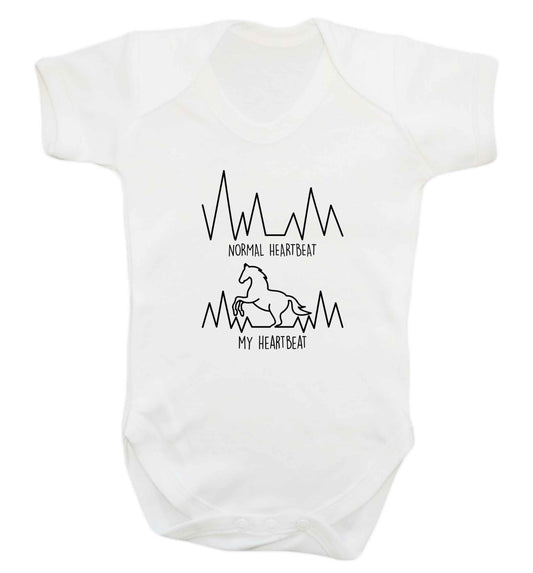 Horse - Normal heartbeat my heartbeat baby vest white 18-24 months
