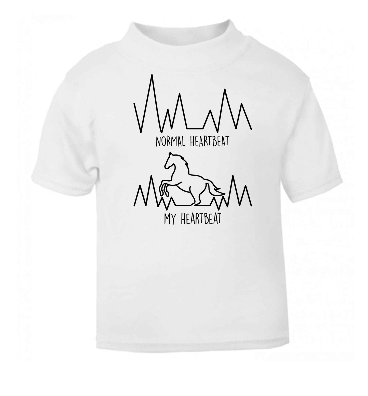 Horse - Normal heartbeat my heartbeat white baby toddler Tshirt 2 Years