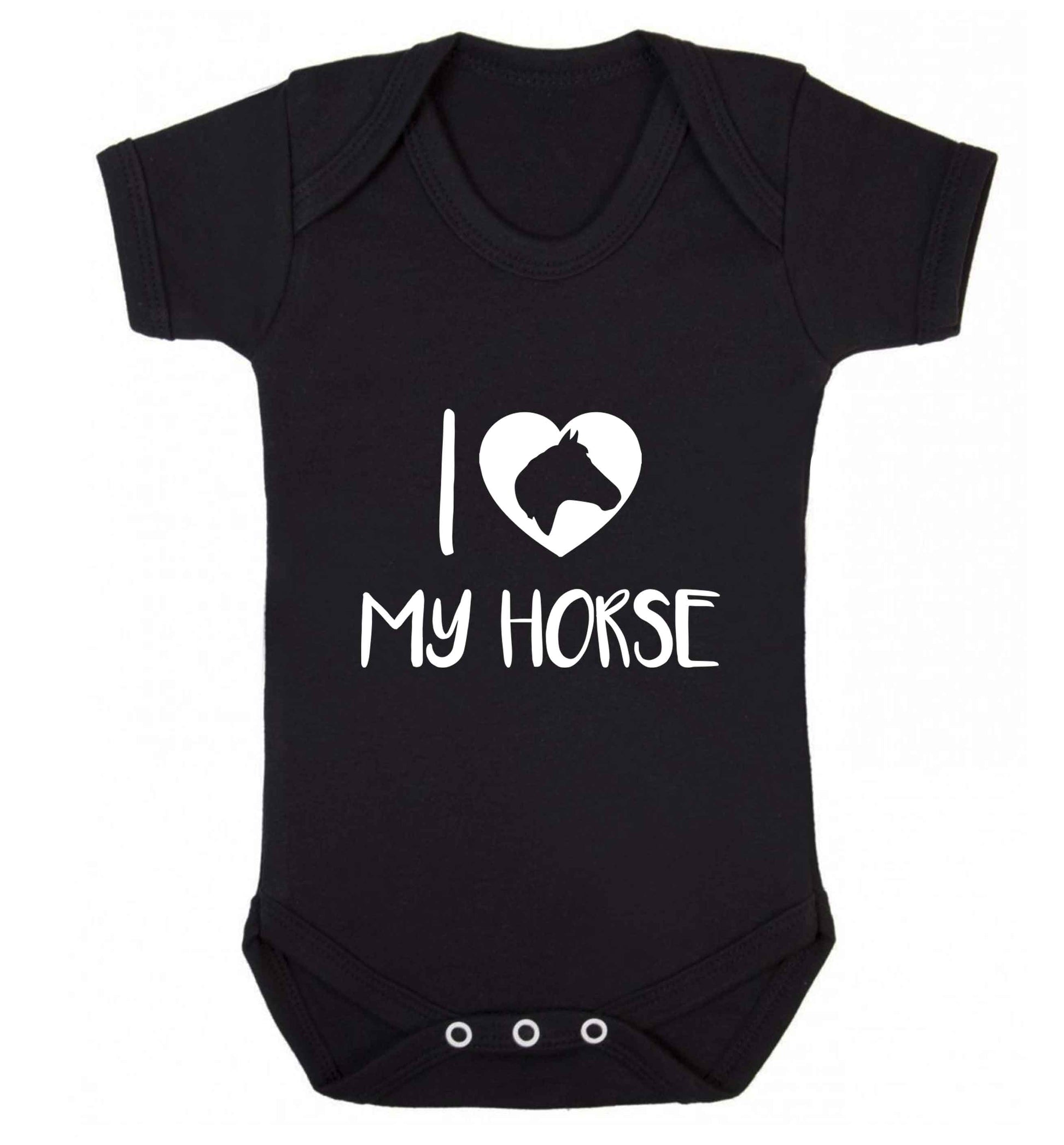 I love my horse baby vest black 18-24 months