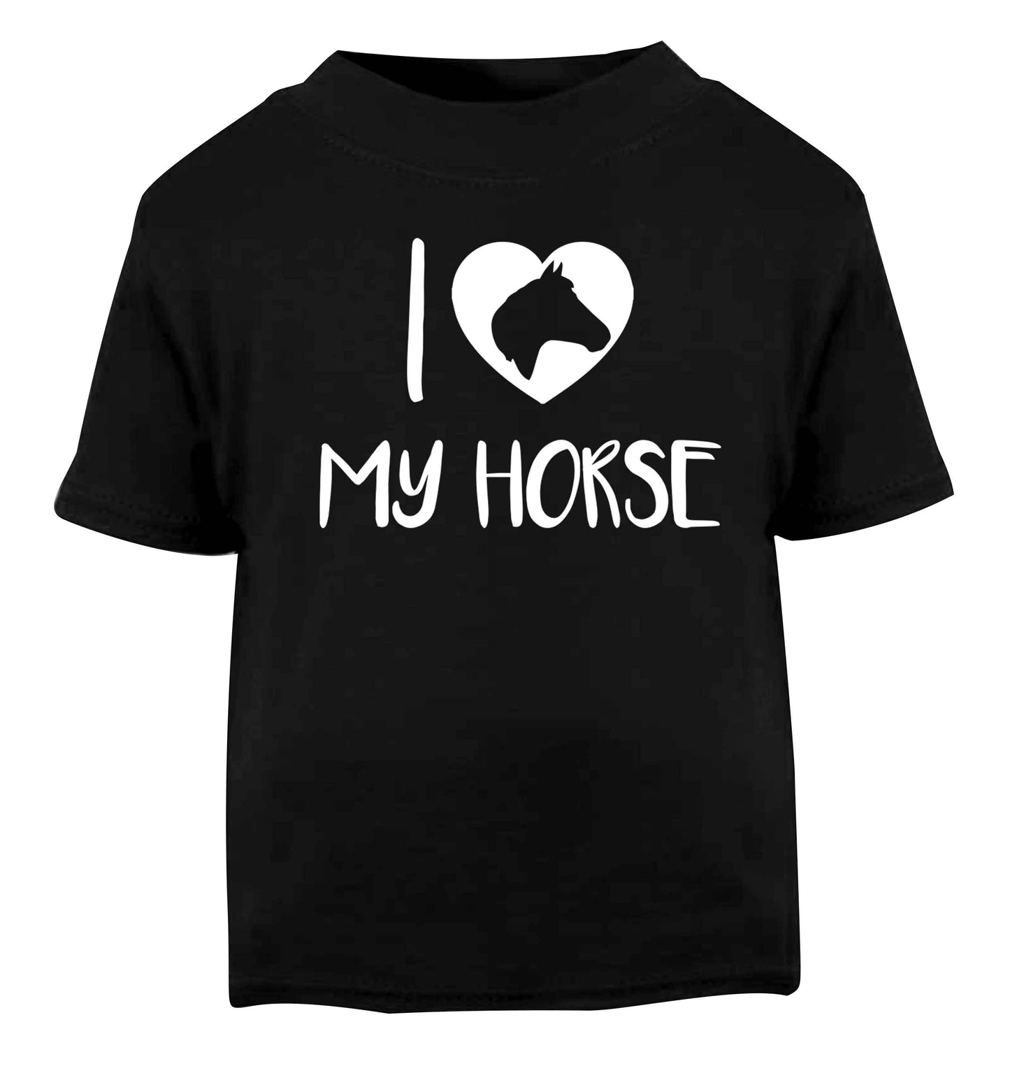I love my horse Black baby toddler Tshirt 2 years