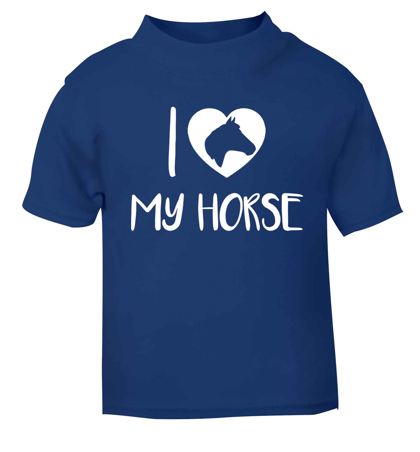 I love my horse blue baby toddler Tshirt 2 Years