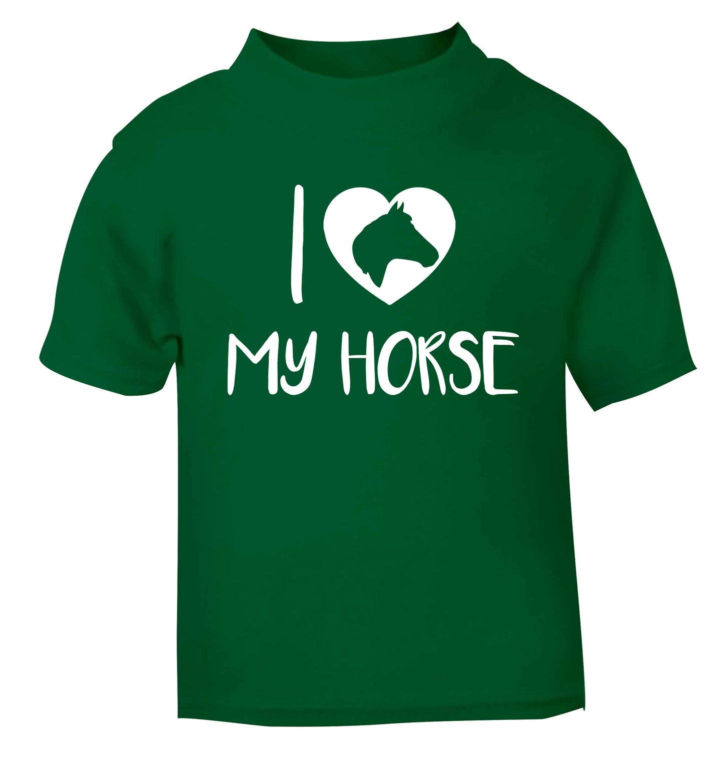 I love my horse green baby toddler Tshirt 2 Years