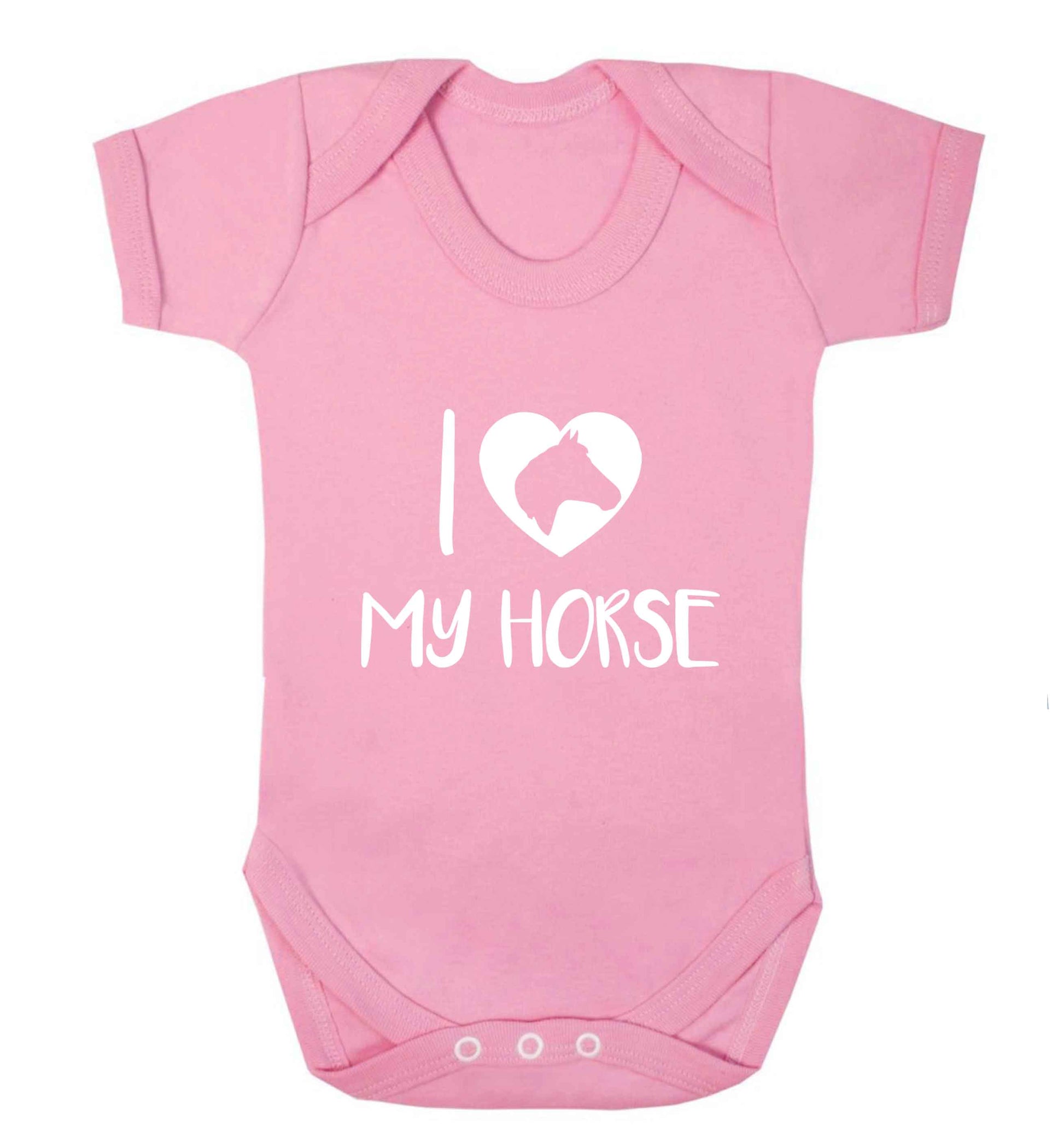 I love my horse baby vest pale pink 18-24 months