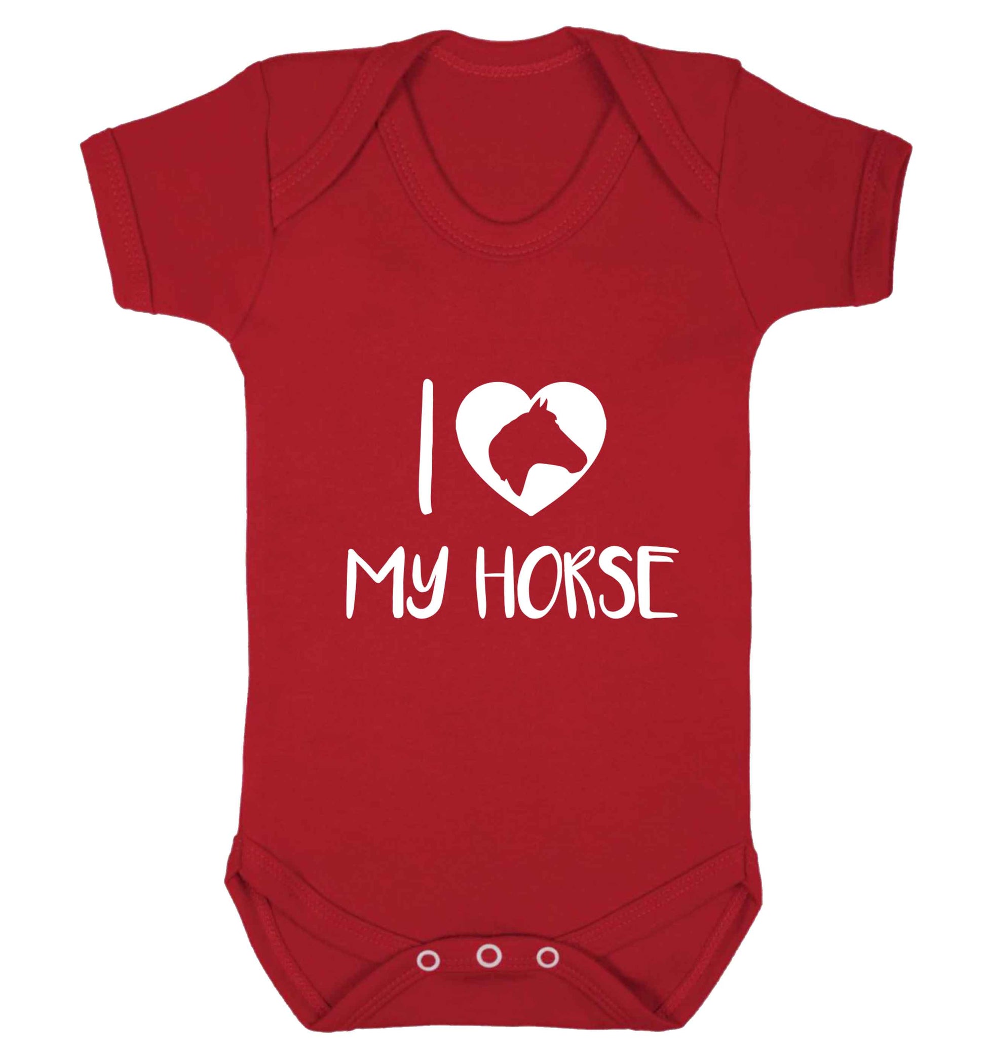 I love my horse baby vest red 18-24 months