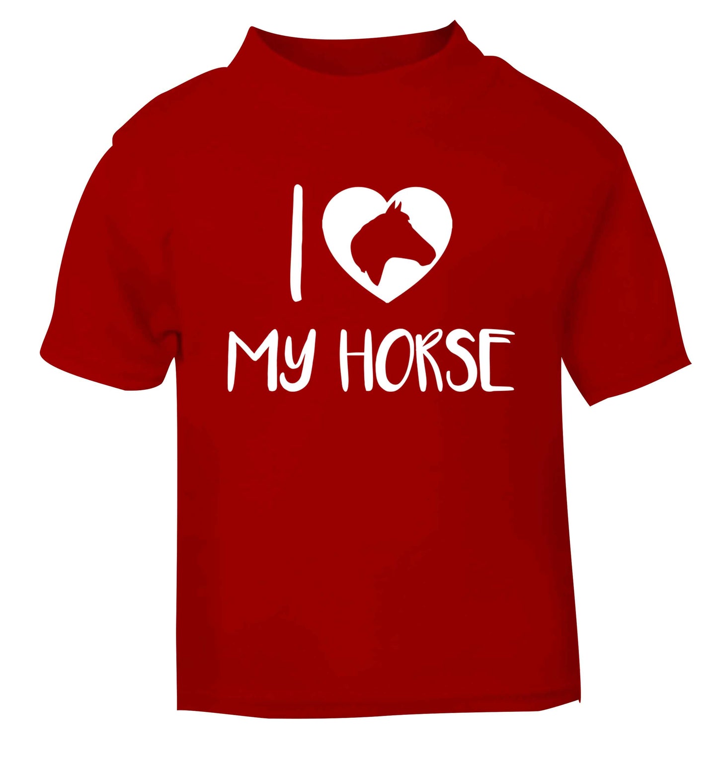 I love my horse red baby toddler Tshirt 2 Years