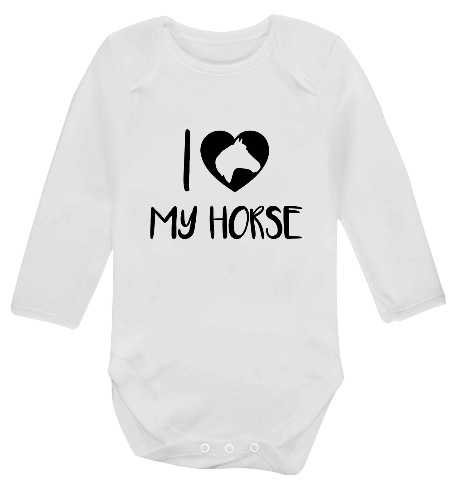I love my horse baby vest long sleeved white 6-12 months