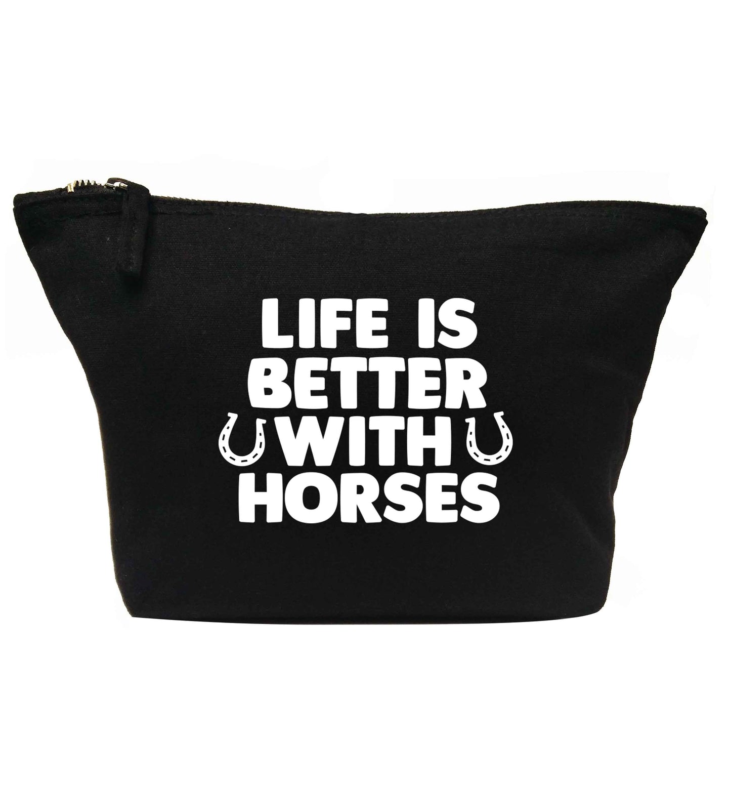 Life is better with horses | Makeup / wash bag