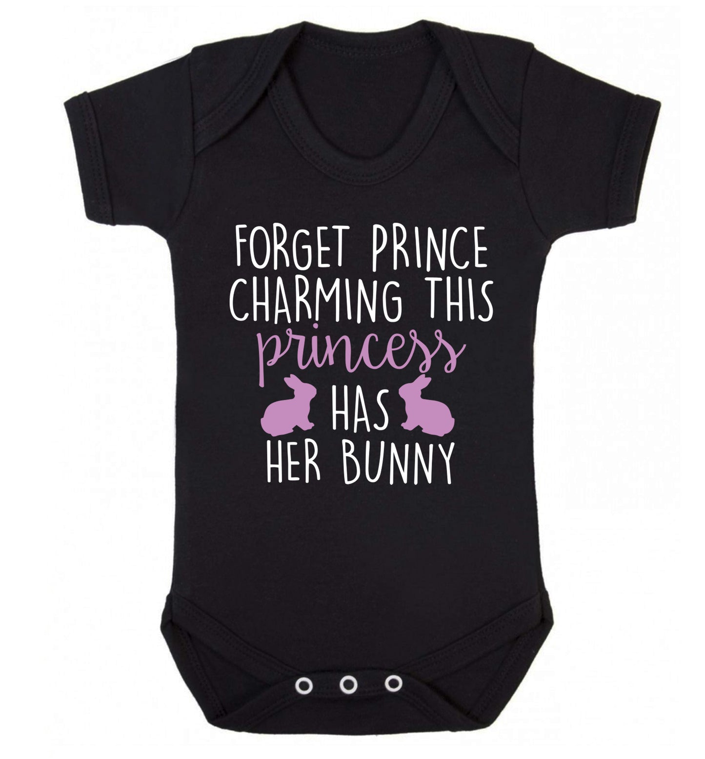 Forget prince charming this princess has her bunny Baby Vest black 18-24 months