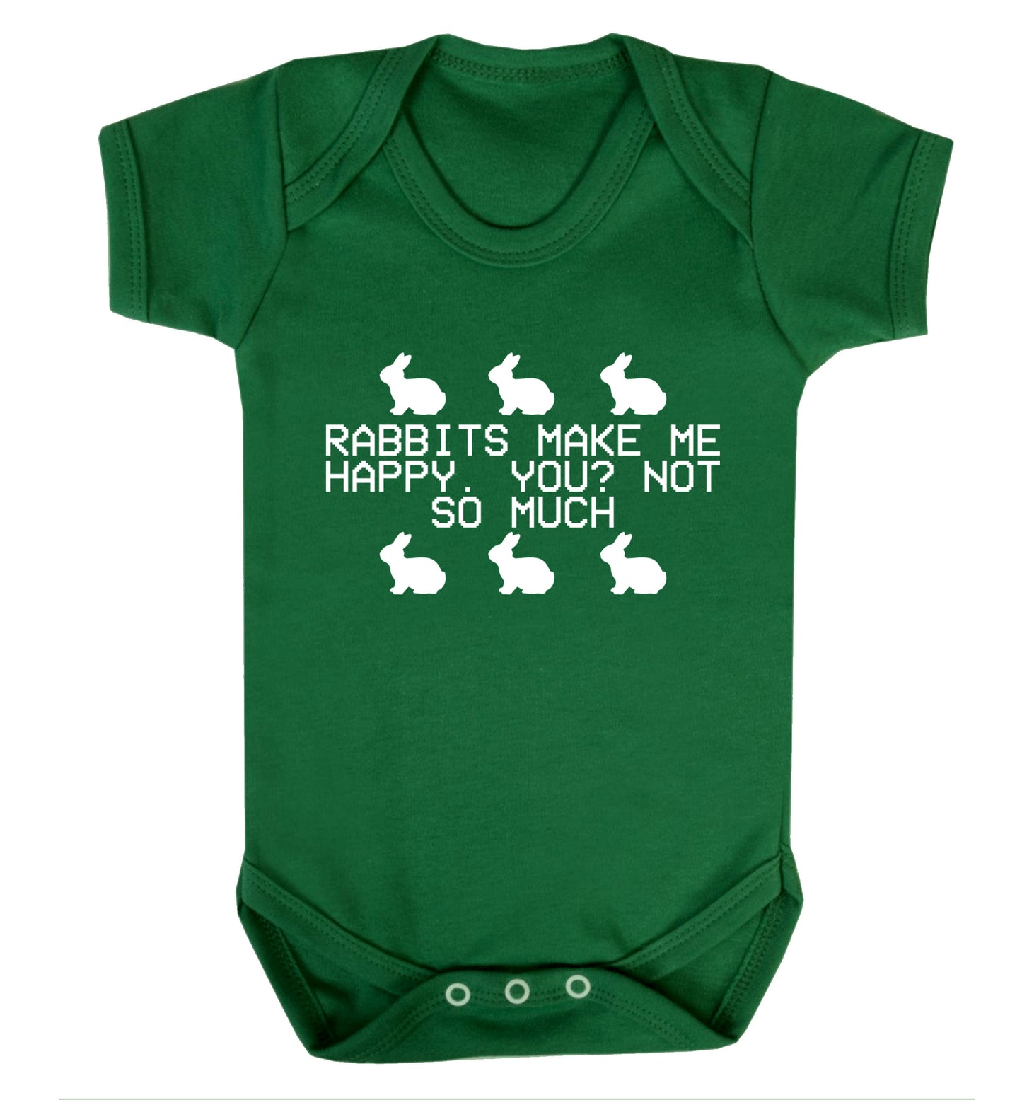 Rabbits make me happy, you not so much Baby Vest green 18-24 months