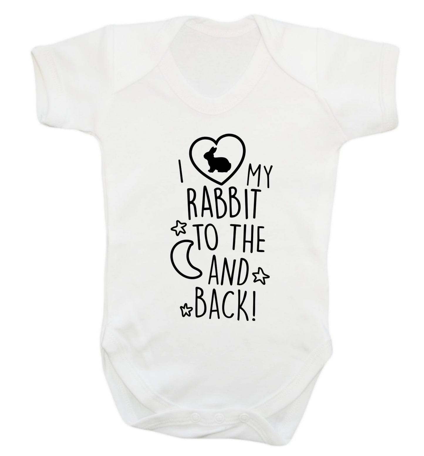 I love my rabbit to the moon and back Baby Vest white 18-24 months