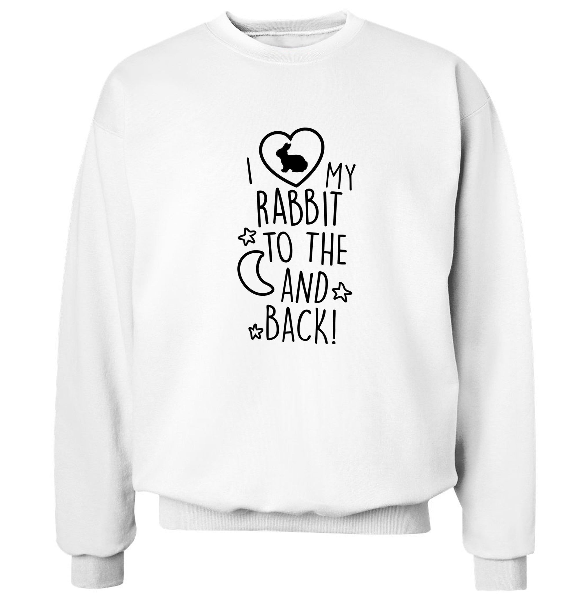 I love my rabbit to the moon and back Adult's unisex white  sweater 2XL