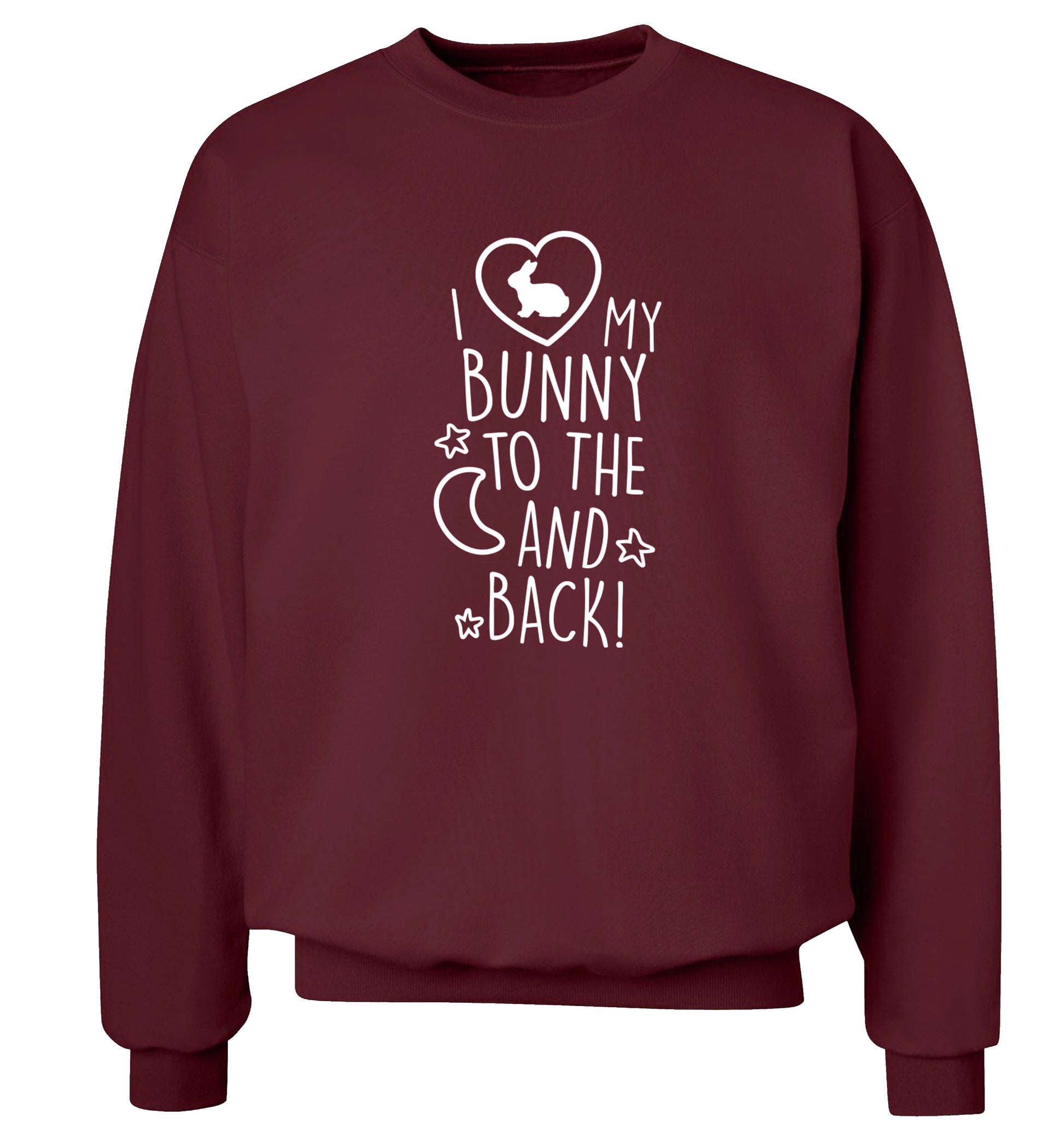 I love my bunny to the moon and back Adult's unisex maroon  sweater 2XL