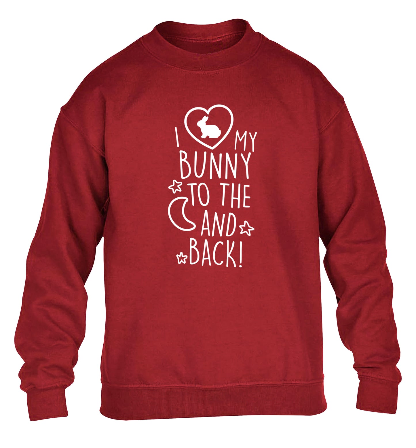 I love my bunny to the moon and back children's grey  sweater 12-14 Years