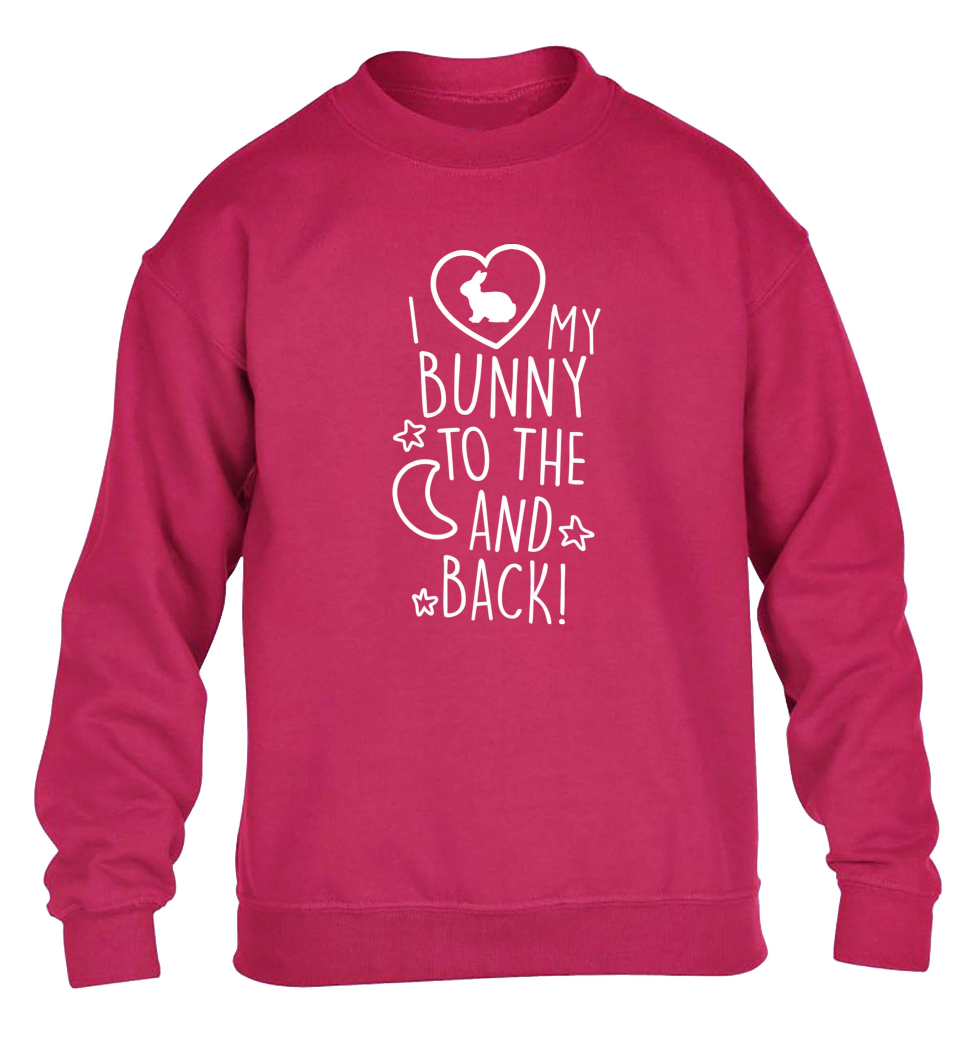 I love my bunny to the moon and back children's pink  sweater 12-14 Years