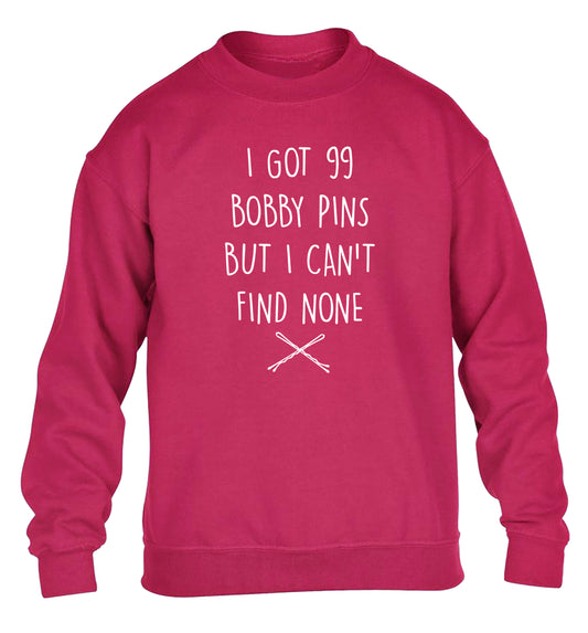 I got 99 bobby pins but I can't find none children's pink sweater 12-14 Years
