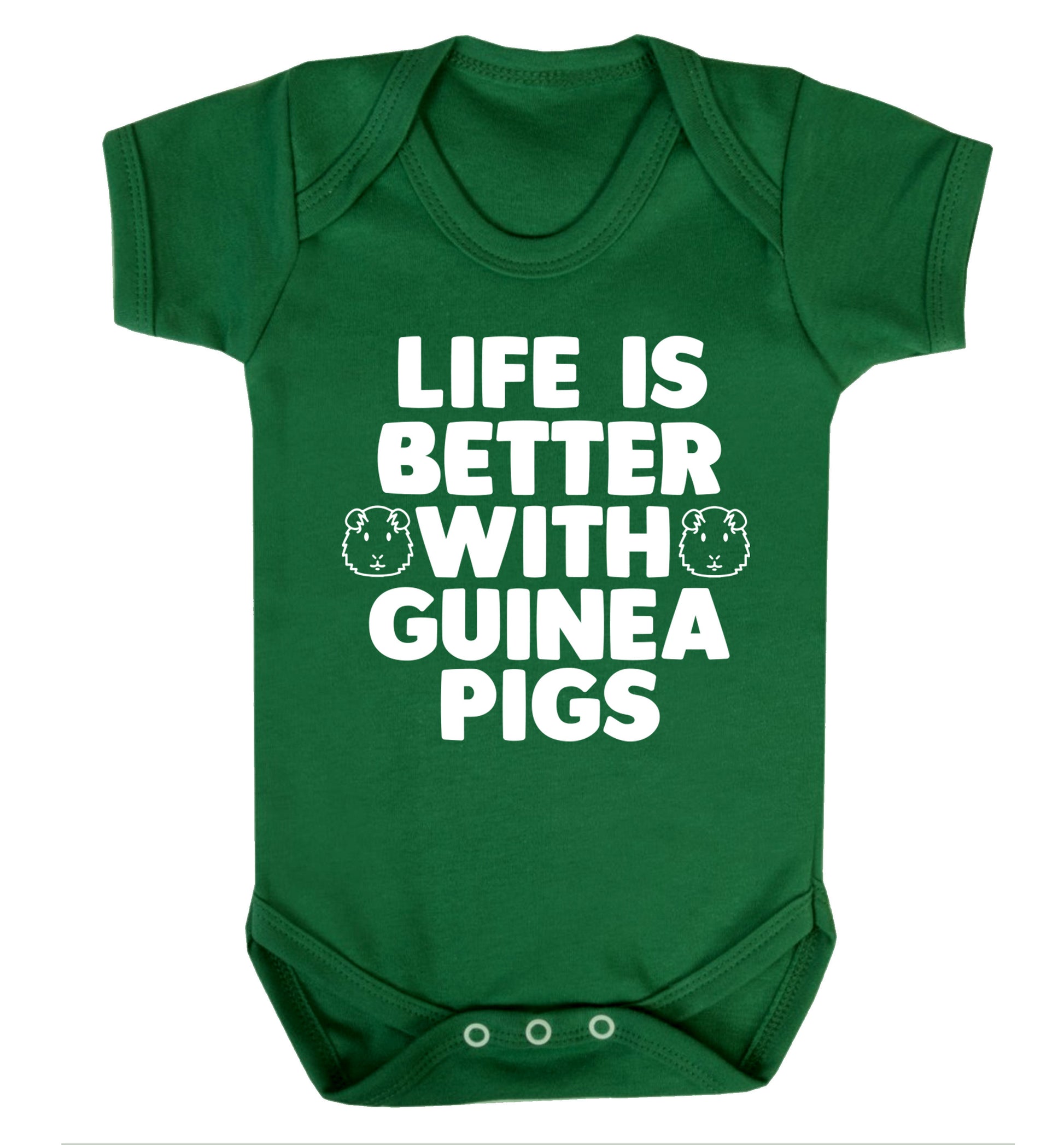 Life is better with guinea pigs Baby Vest green 18-24 months