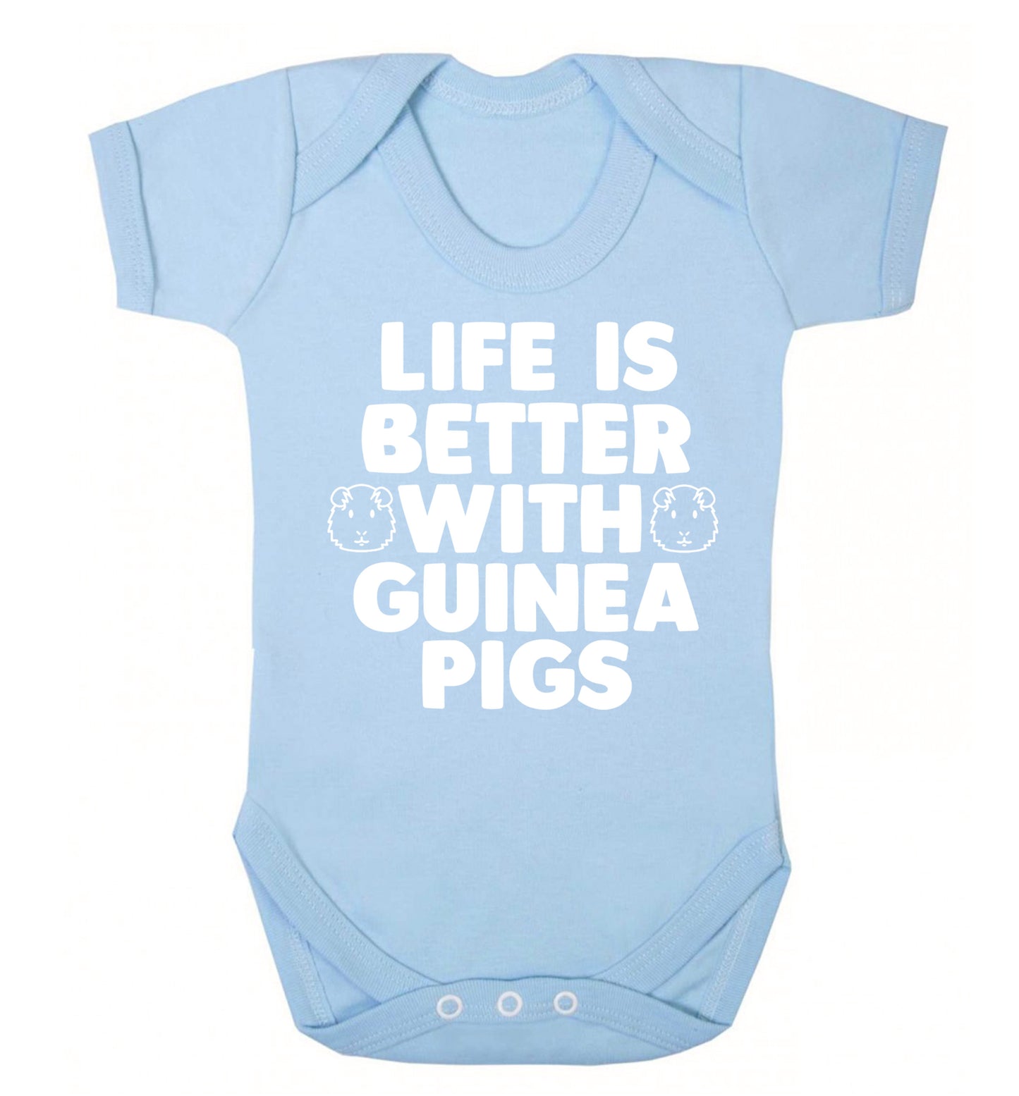 Life is better with guinea pigs Baby Vest pale blue 18-24 months