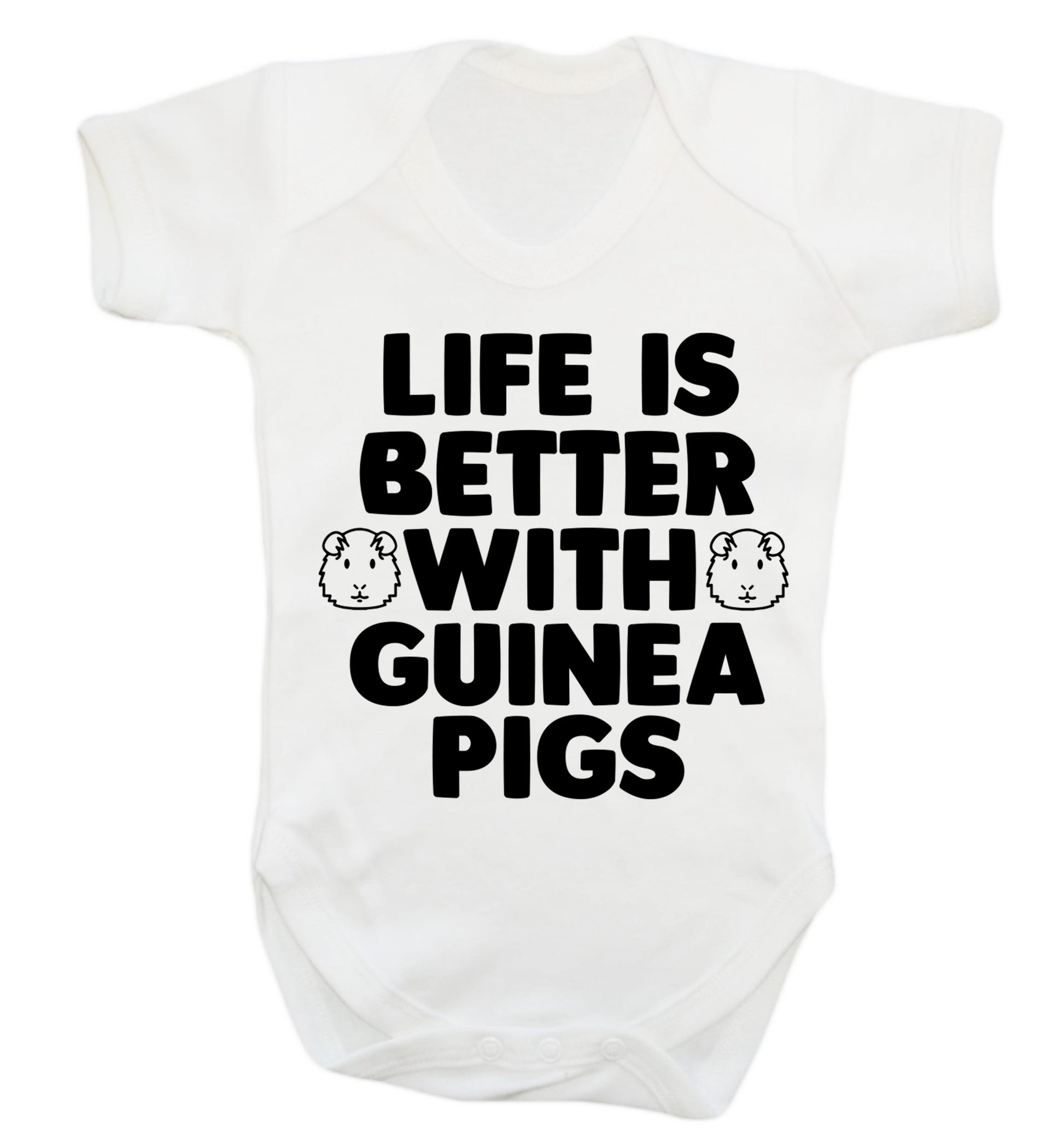 Life is better with guinea pigs Baby Vest white 18-24 months