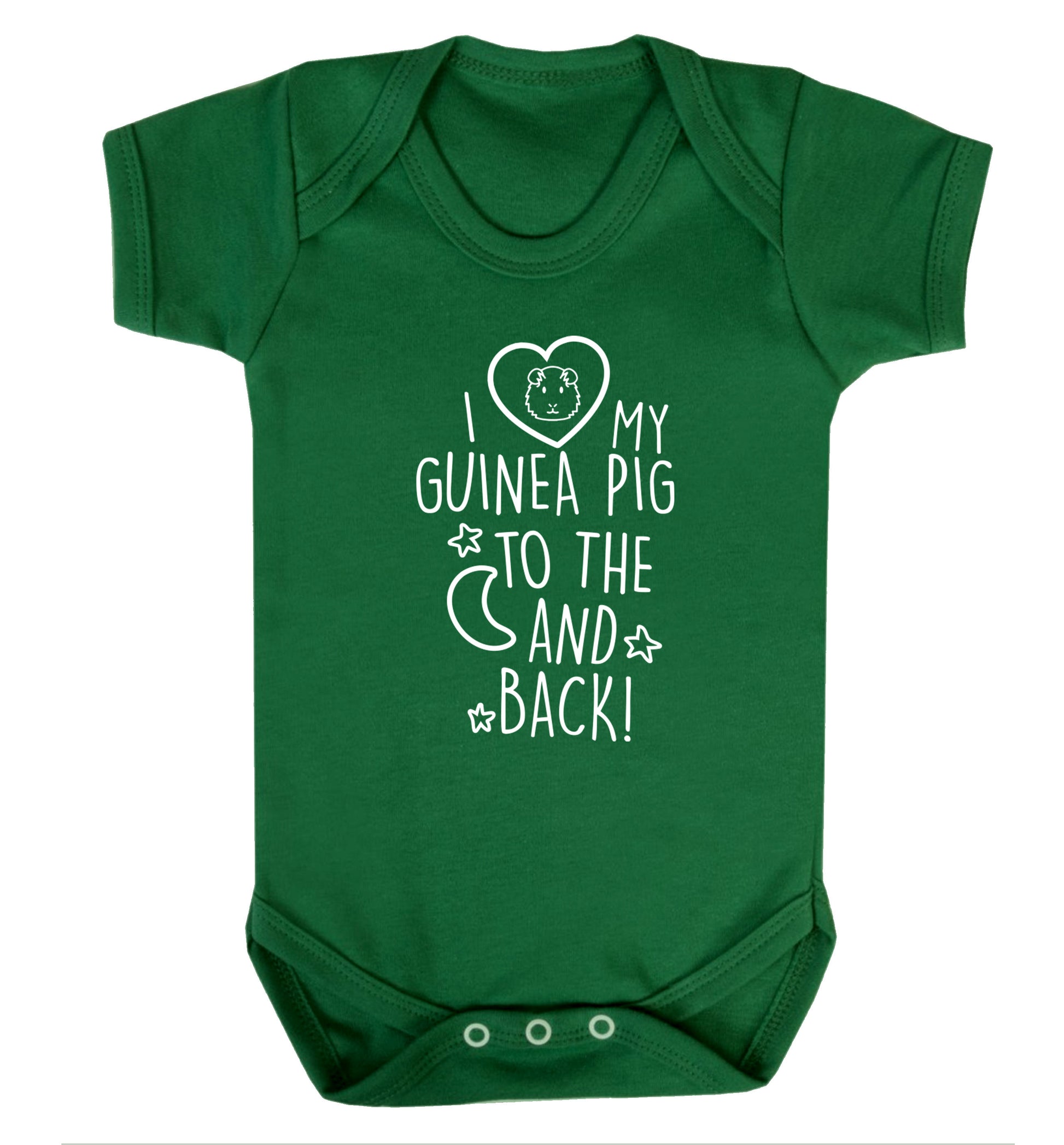 I love my guinea pig to the moon and back Baby Vest green 18-24 months