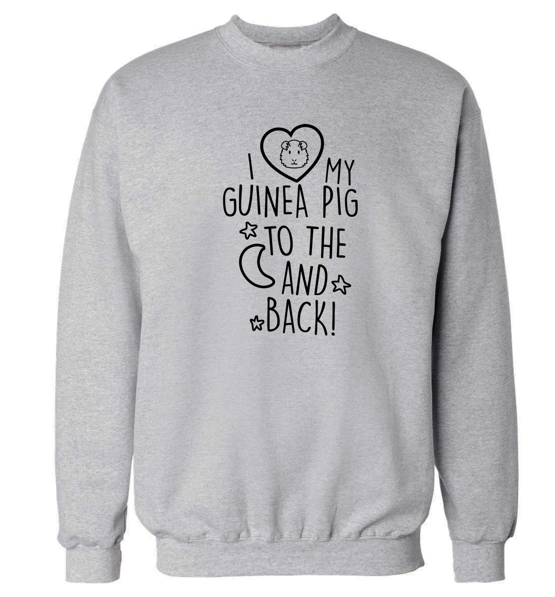 I love my guinea pig to the moon and back Adult's unisex grey  sweater 2XL