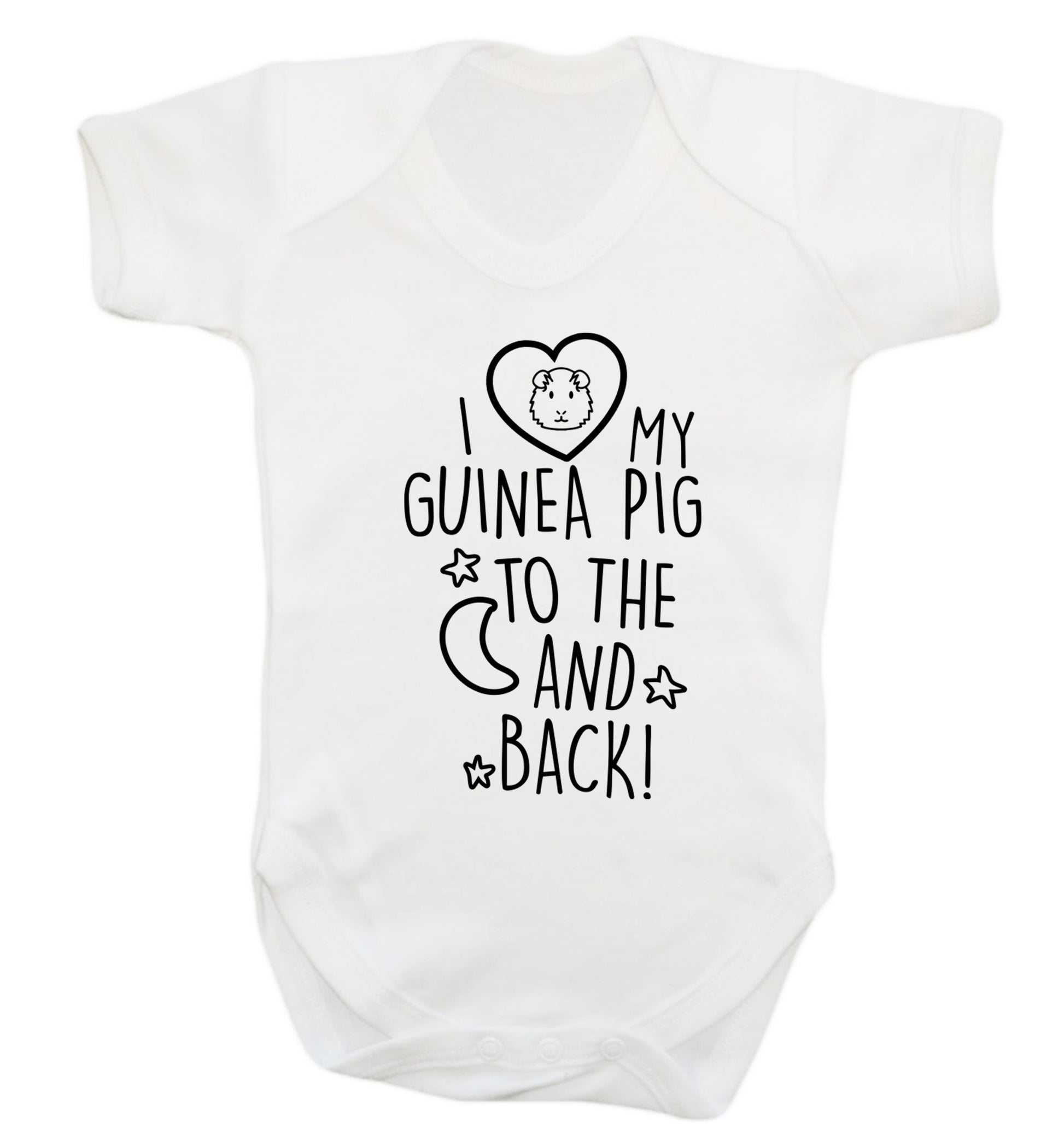 I love my guinea pig to the moon and back Baby Vest white 18-24 months