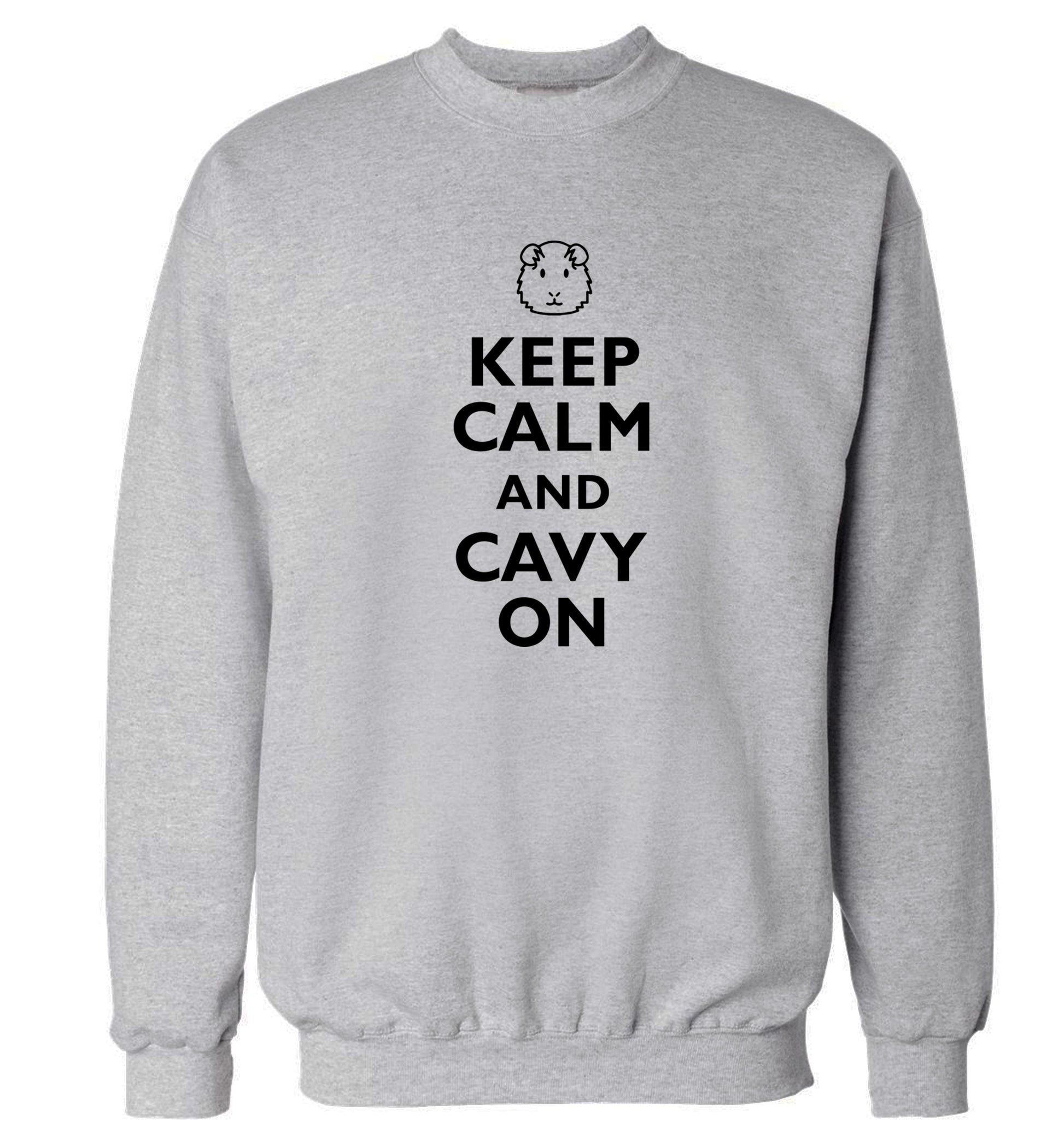 Keep calm and cavvy on Adult's unisex grey  sweater 2XL
