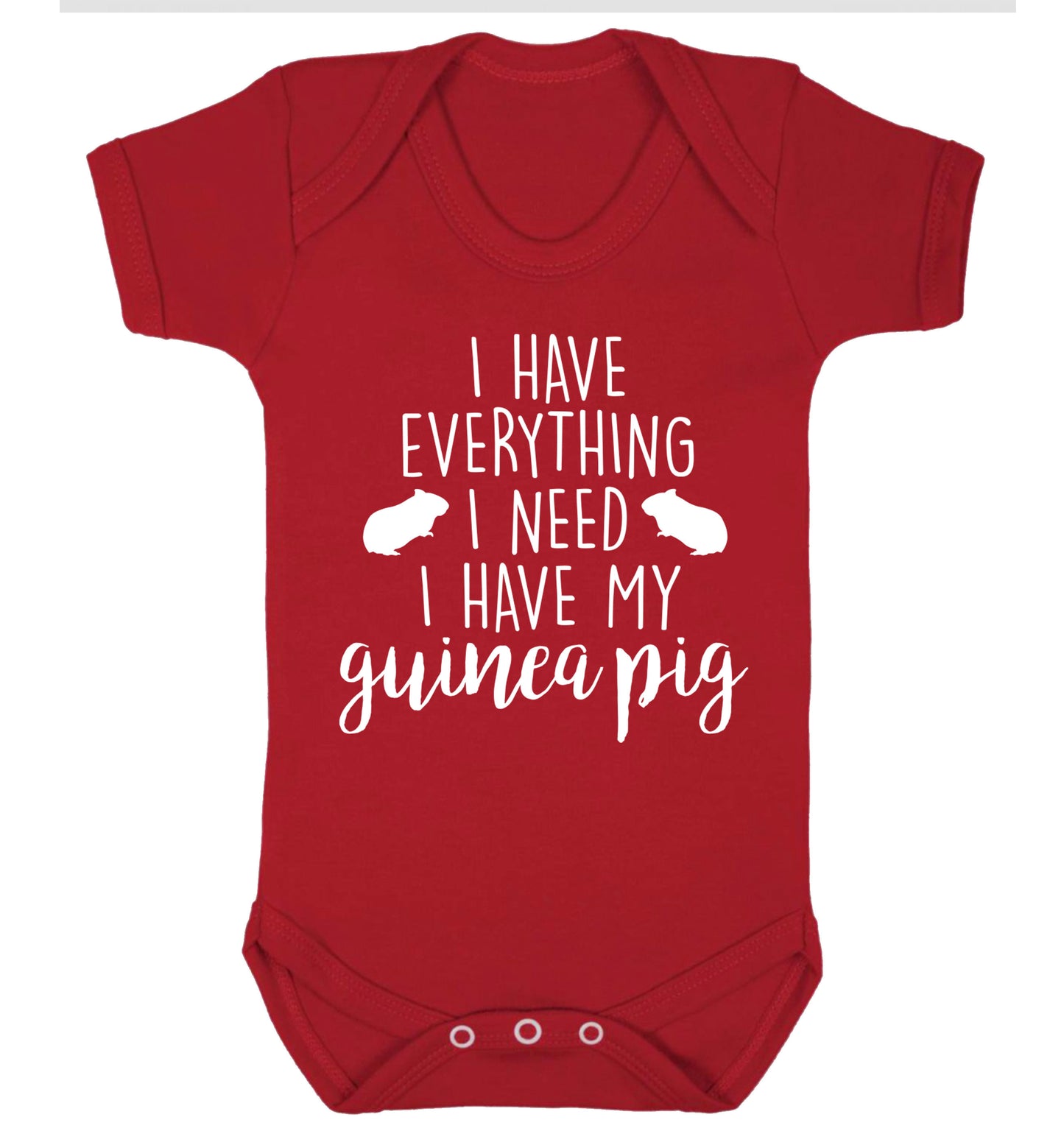 I have everything I need, I have my guinea pig Baby Vest red 18-24 months