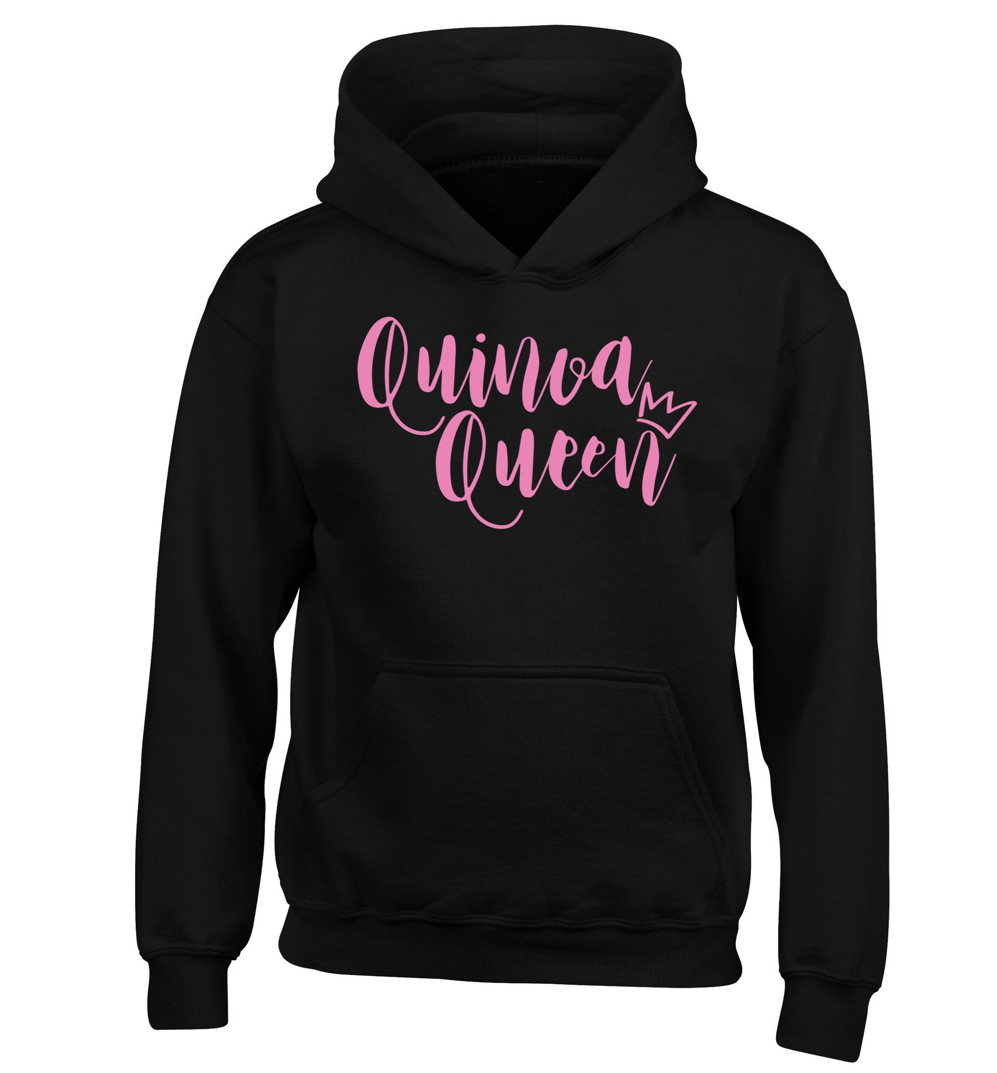 Quinoa Queen children's black hoodie 12-14 Years
