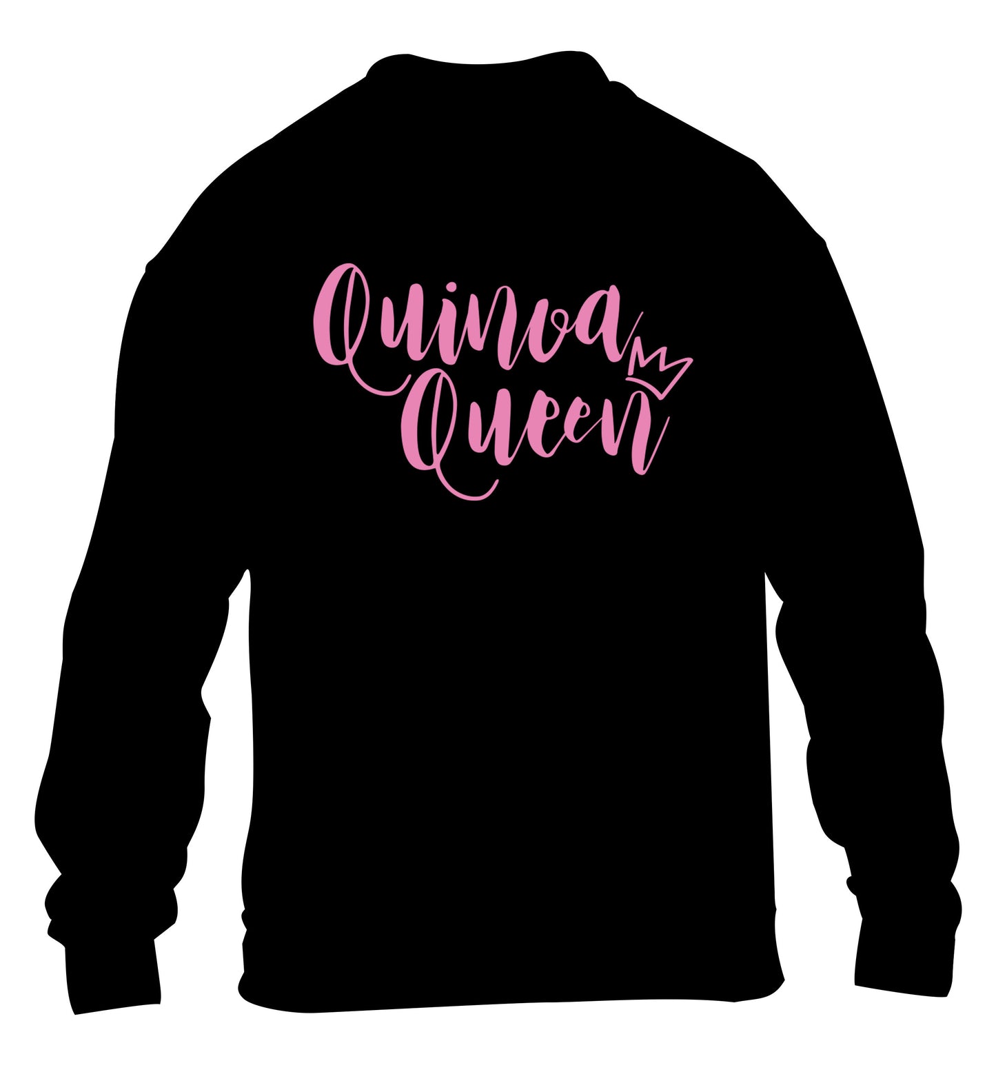 Quinoa Queen children's black  sweater 12-14 Years