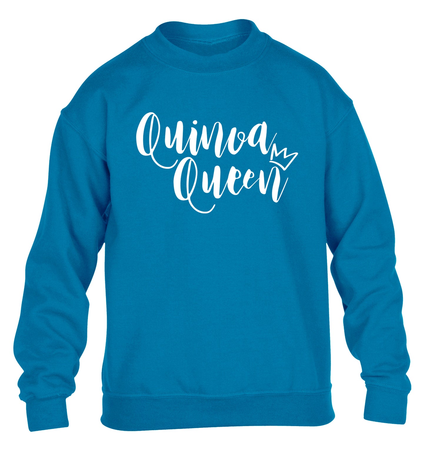 Quinoa Queen children's blue  sweater 12-14 Years