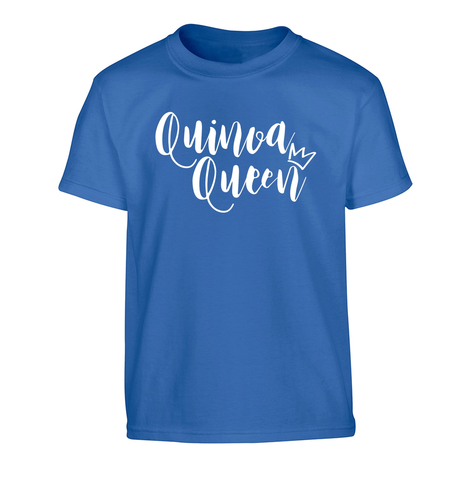 Quinoa Queen Children's blue Tshirt 12-14 Years