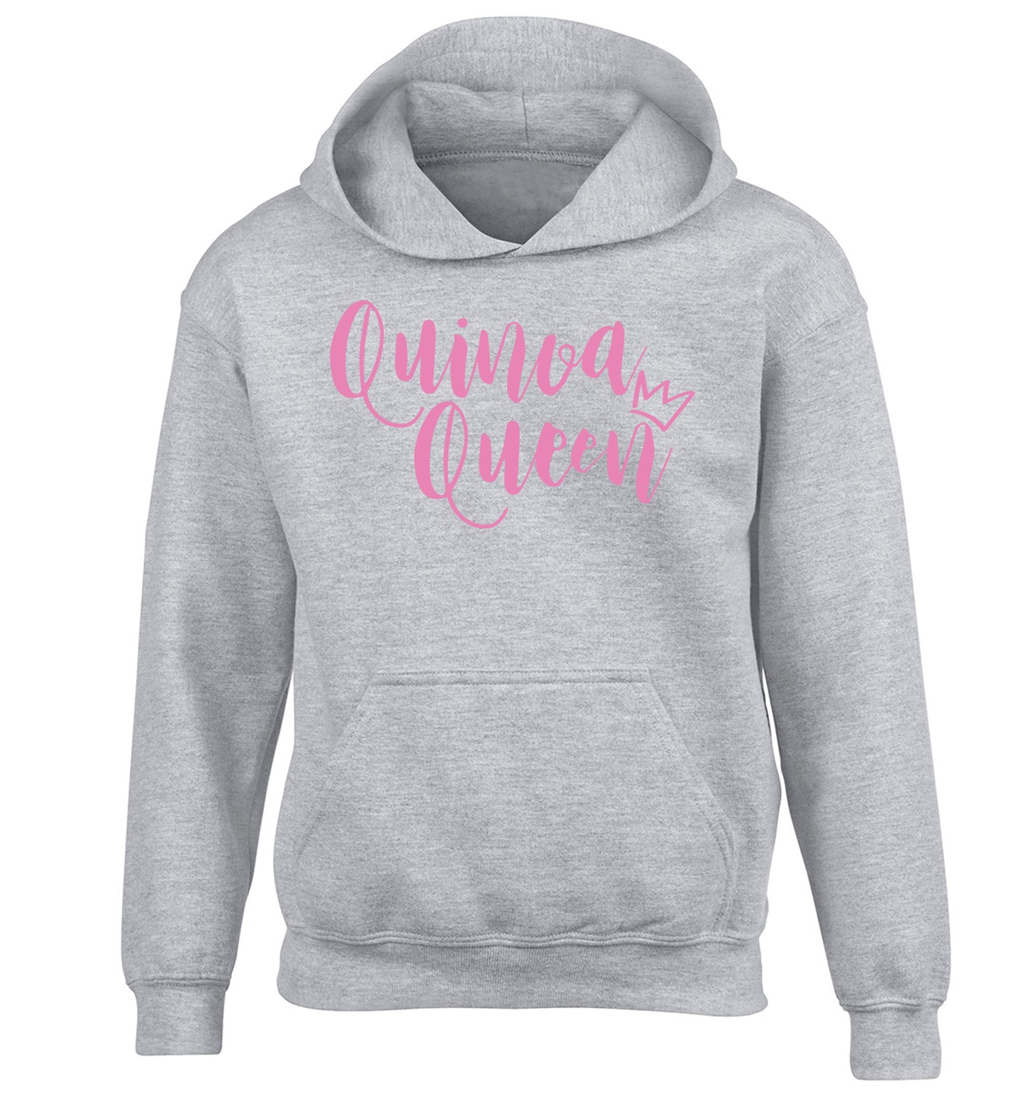 Quinoa Queen children's grey hoodie 12-14 Years