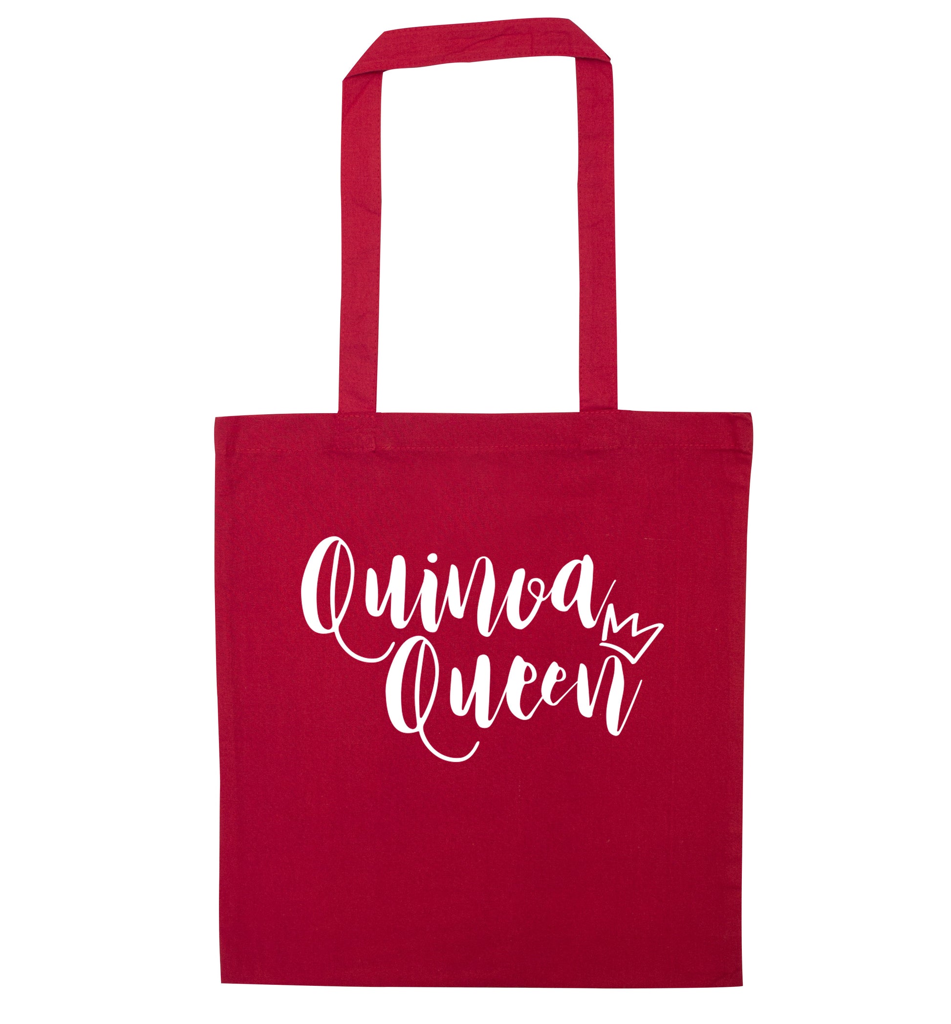 Quinoa Queen red tote bag