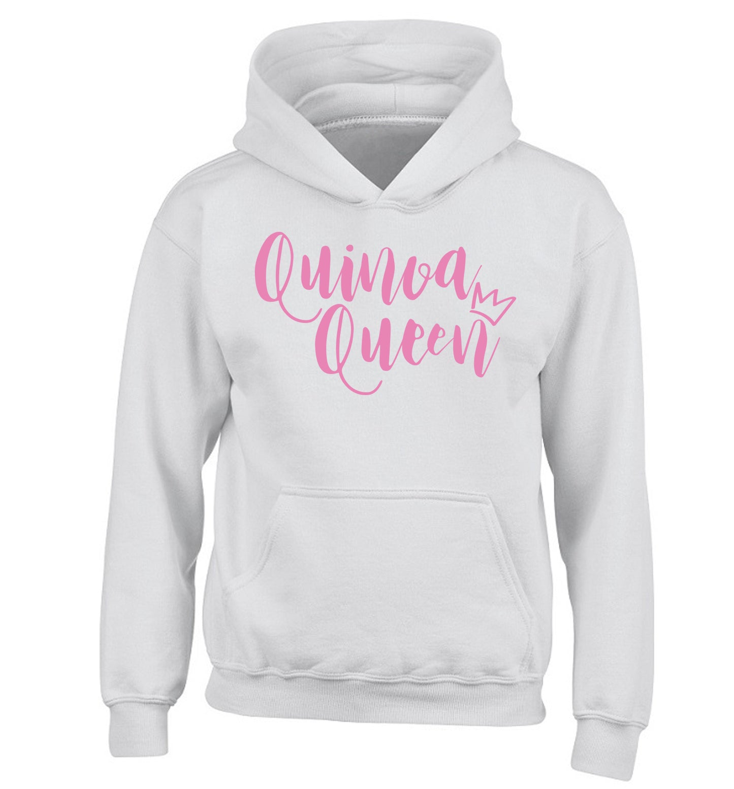 Quinoa Queen children's white hoodie 12-14 Years