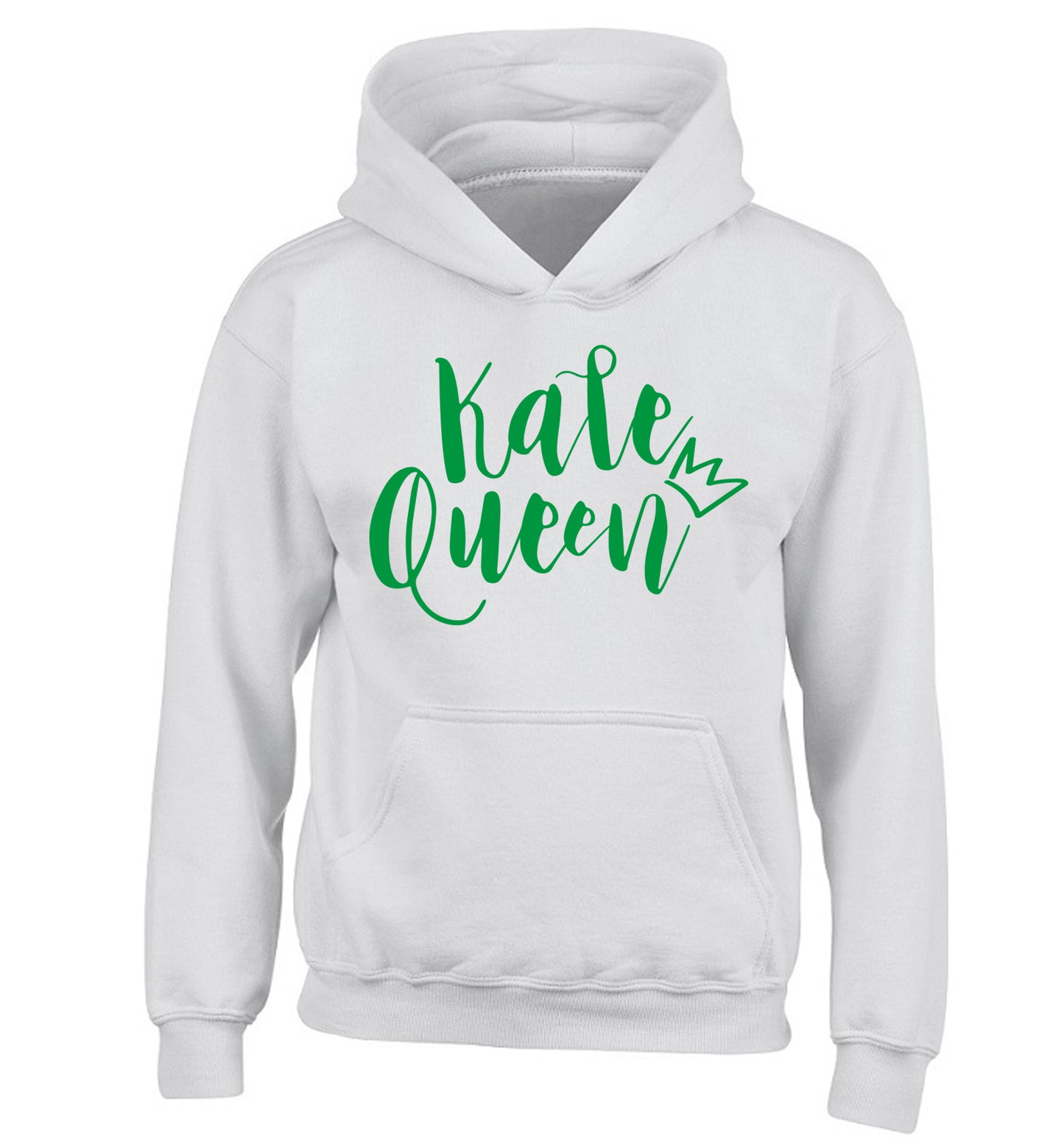 Kale Queen children's white hoodie 12-14 Years