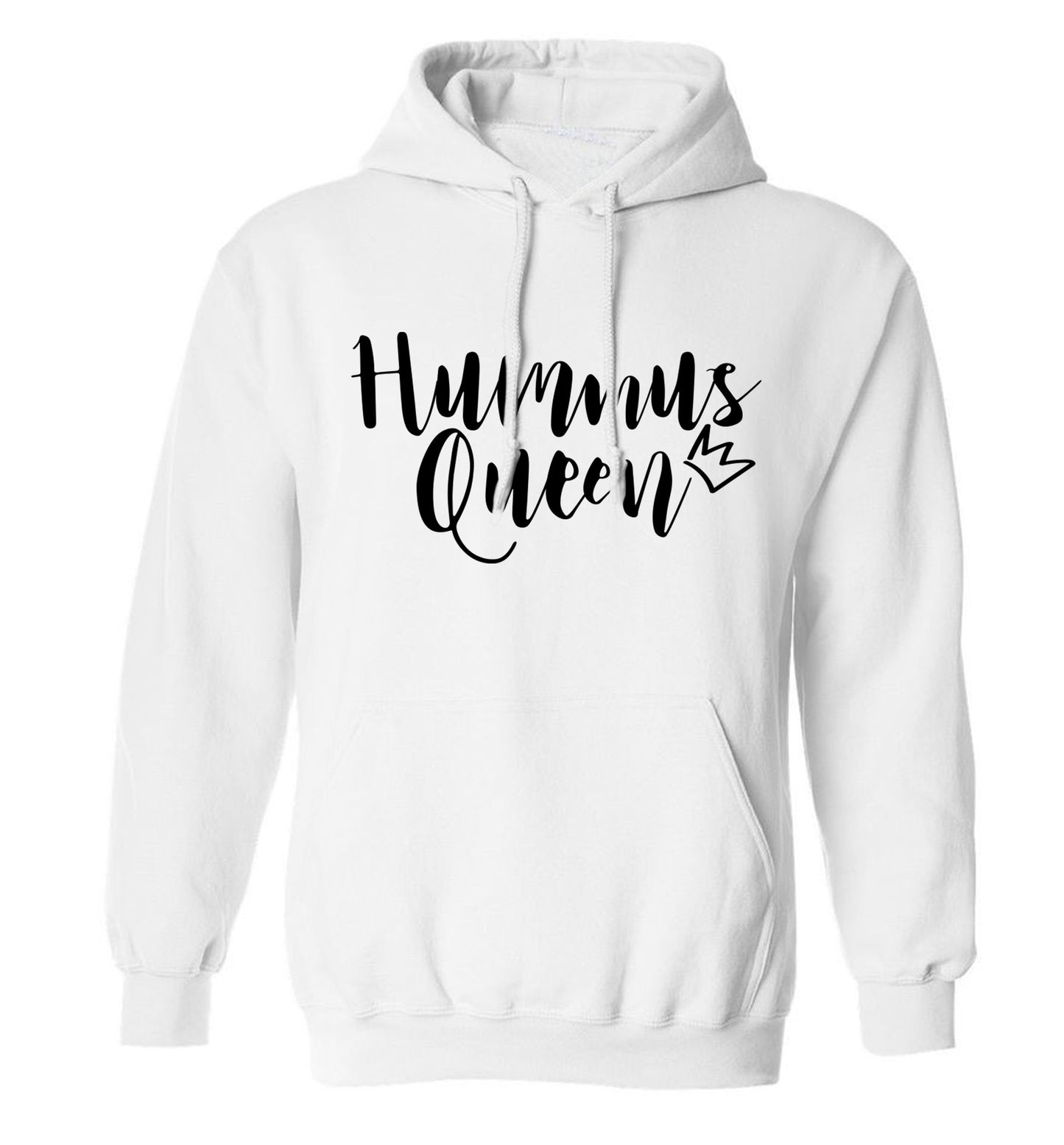 Hummus Hoe adults unisex white hoodie 2XL