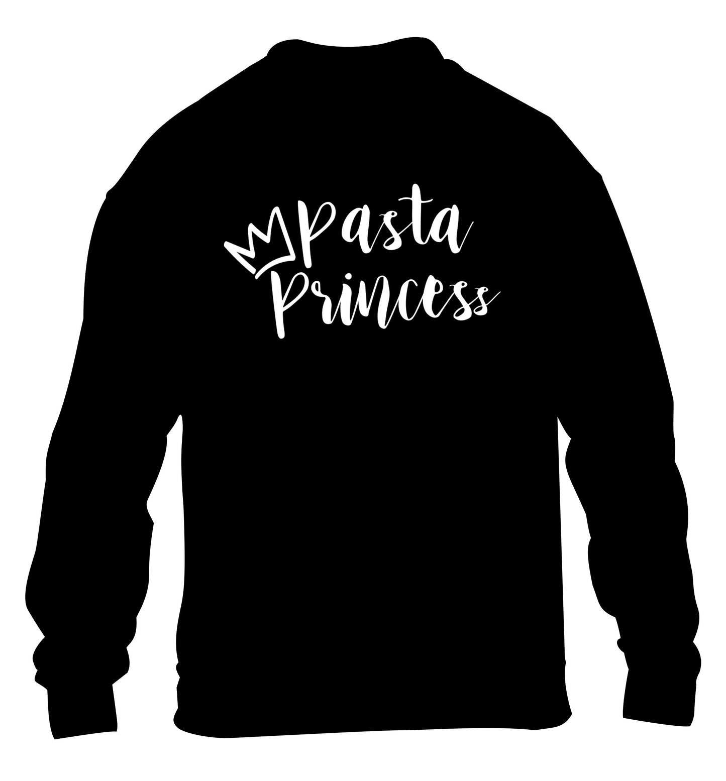 Pasta Princess children's black sweater 12-14 Years