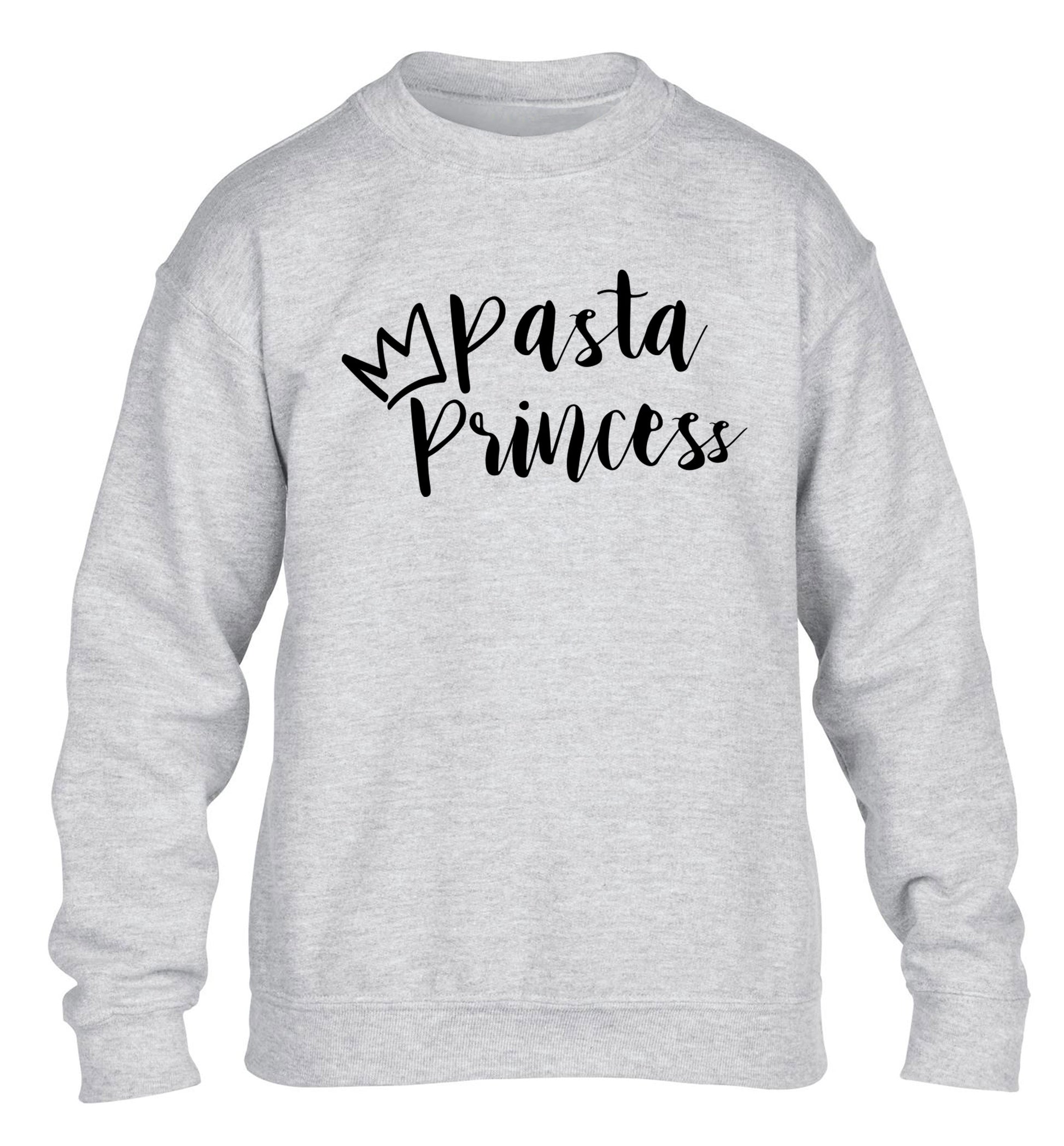 Pasta Princess children's grey sweater 12-14 Years