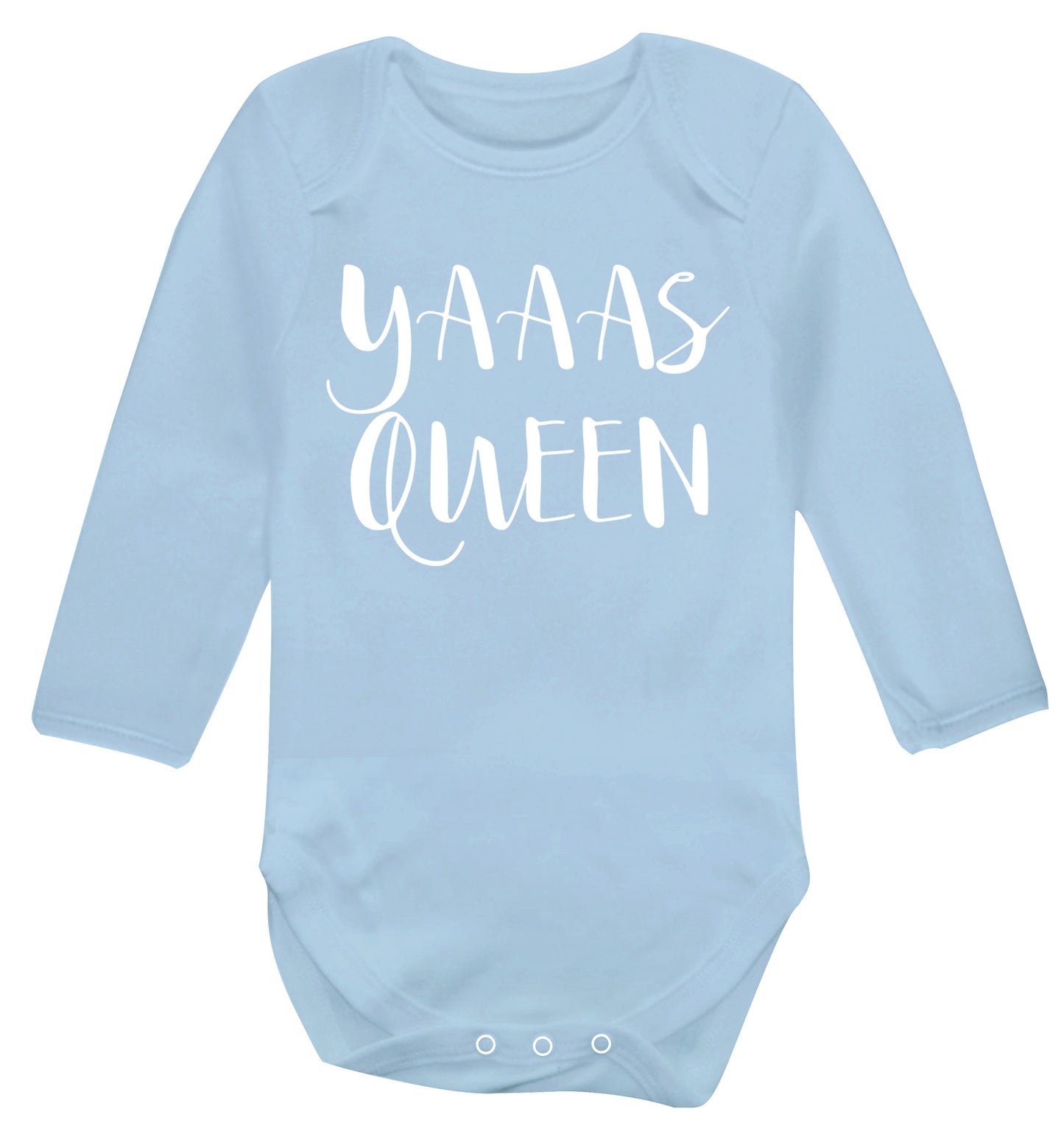 Yas Queen Baby Vest long sleeved pale blue 6-12 months