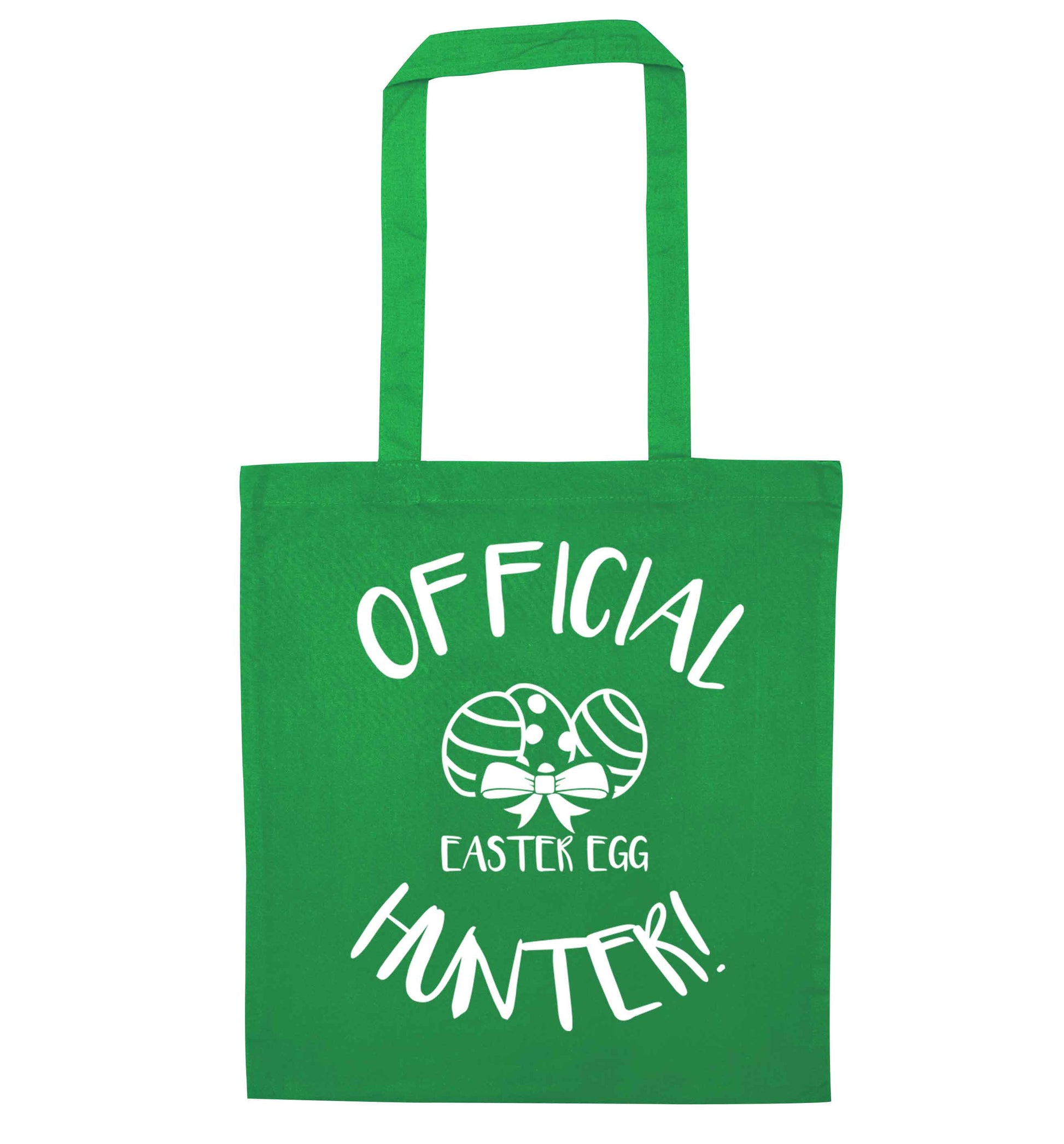Official Easter egg hunter! green tote bag