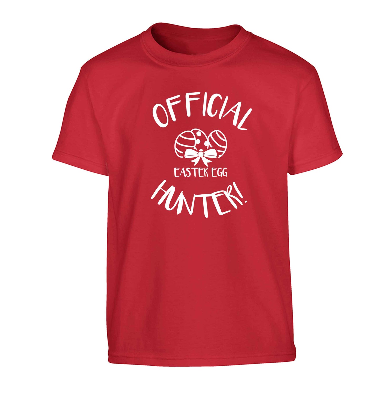 Official Easter egg hunter! Children's red Tshirt 12-13 Years