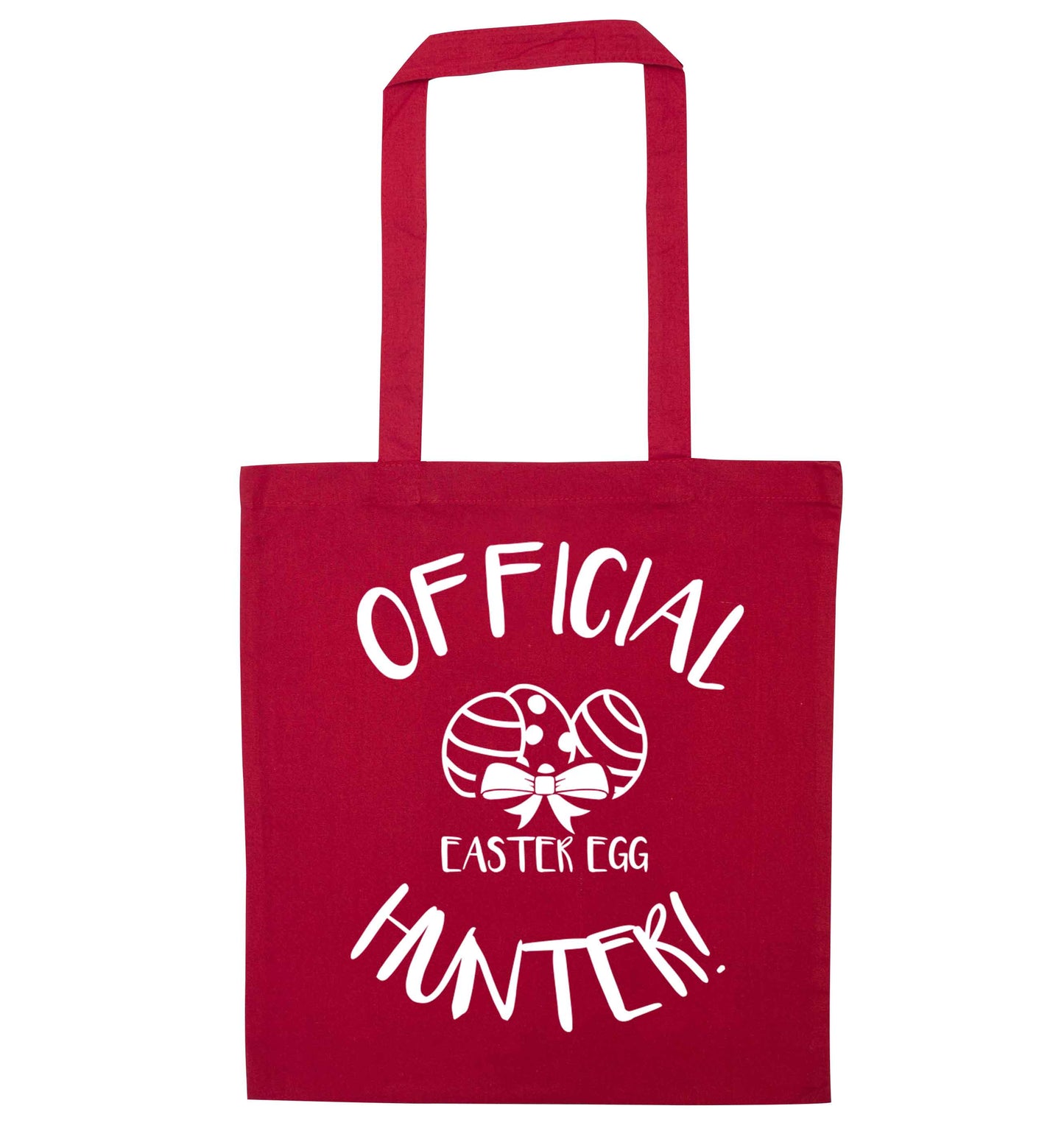 Official Easter egg hunter! red tote bag