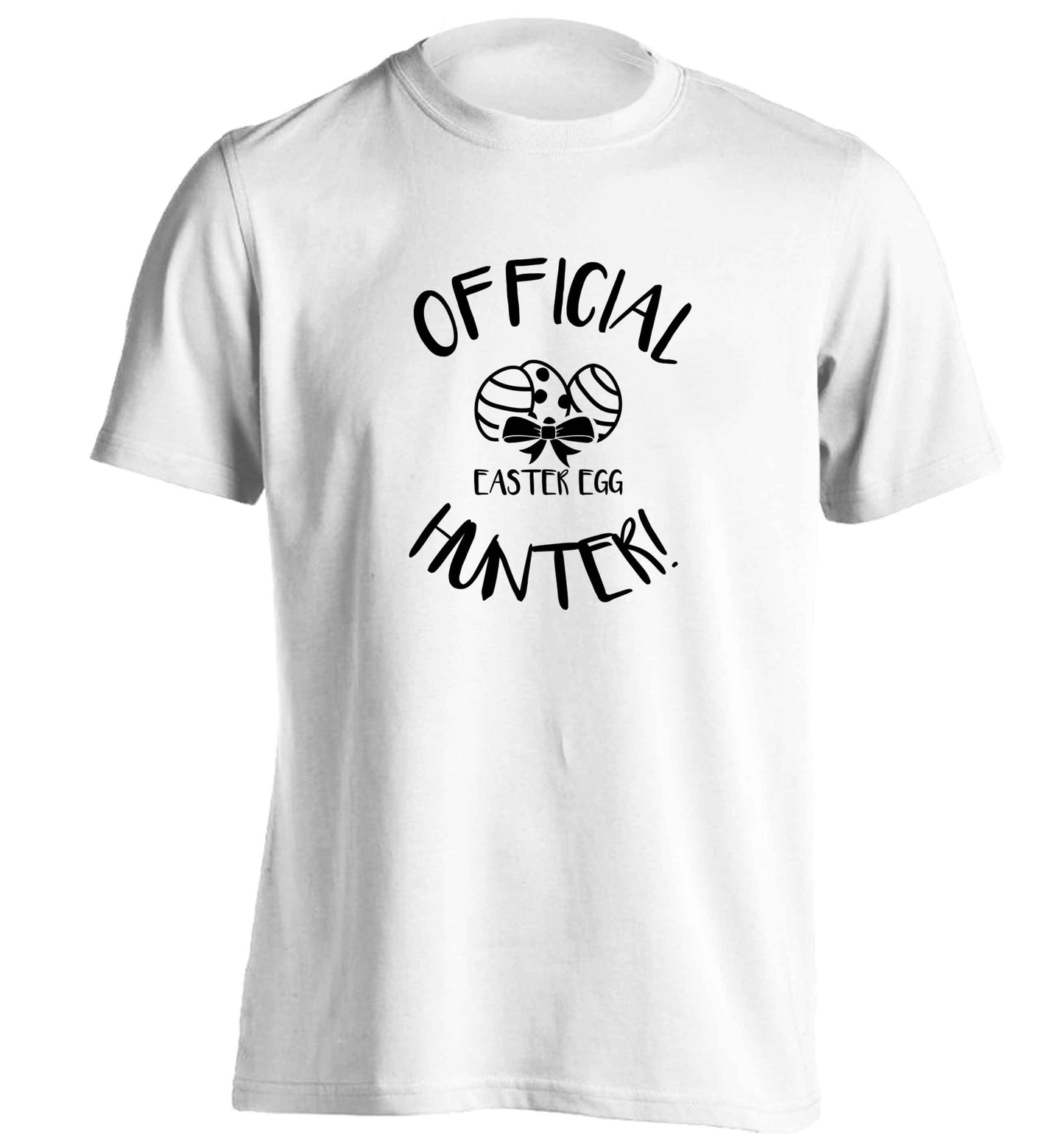 Official Easter egg hunter! adults unisex white Tshirt 2XL