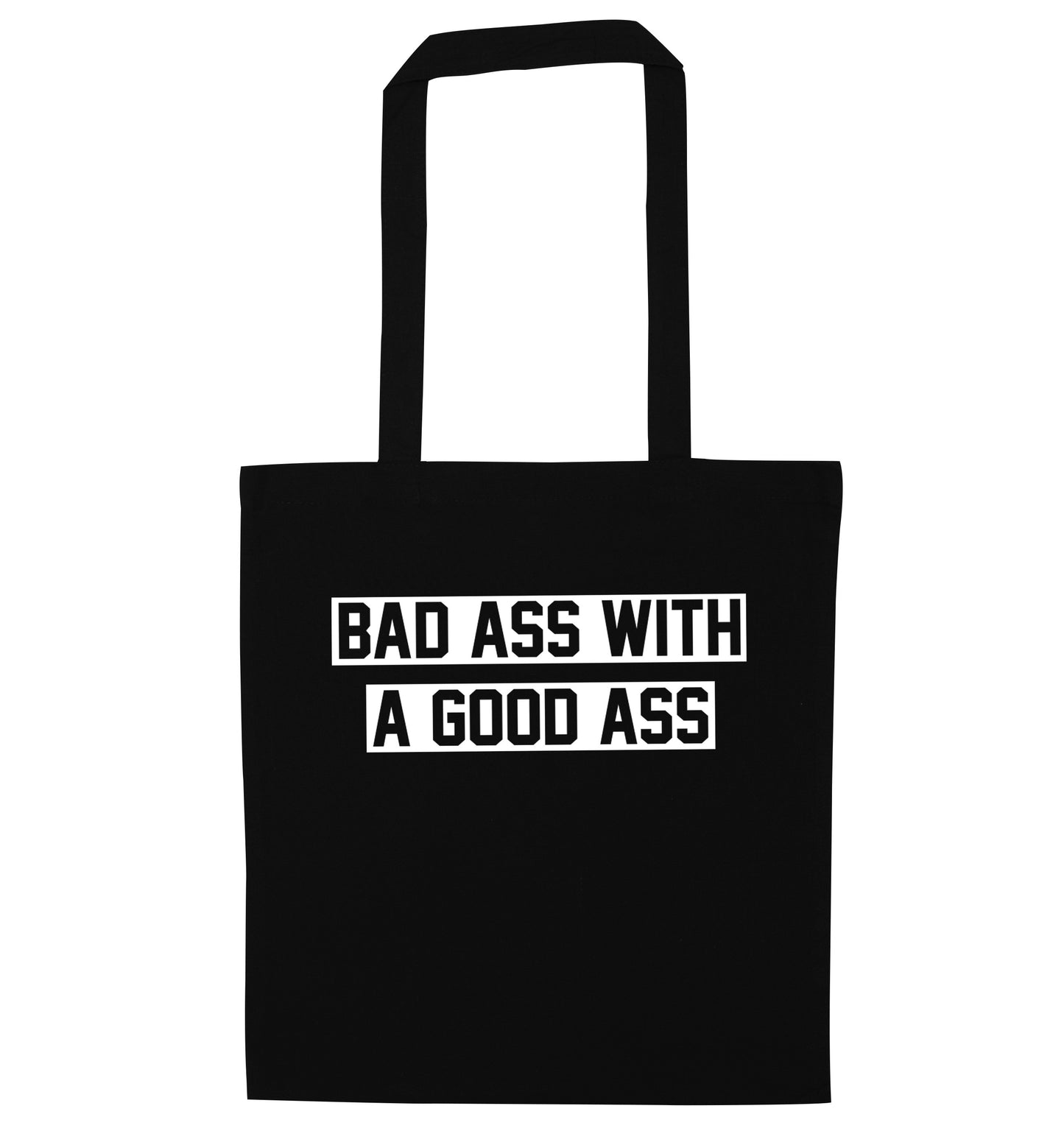 A bad ass with a good ass black tote bag