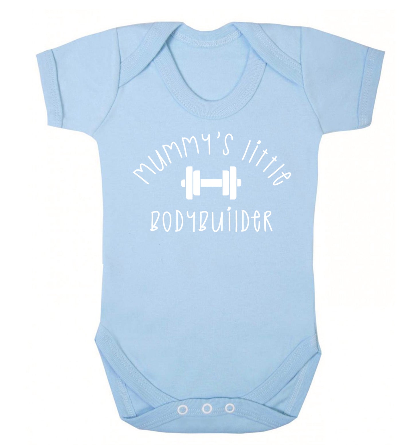 Mummy's little bodybuilder Baby Vest pale blue 18-24 months