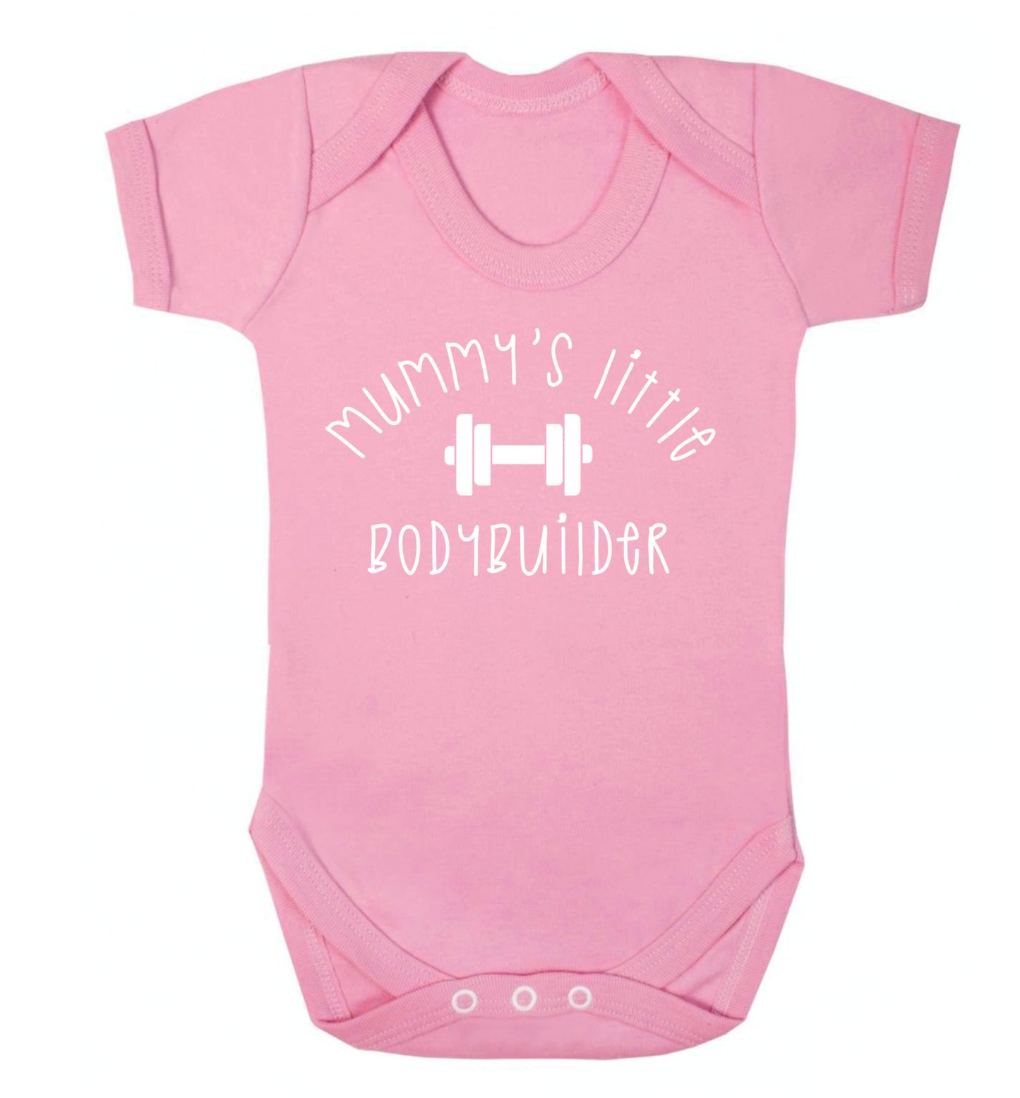 Mummy's little bodybuilder Baby Vest pale pink 18-24 months